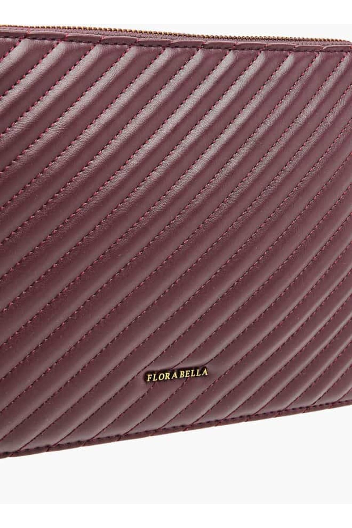 Flora Bella by Shoexpress-Flora Bella Quilted Wallet with Zip Closure and Wrist Loop 4