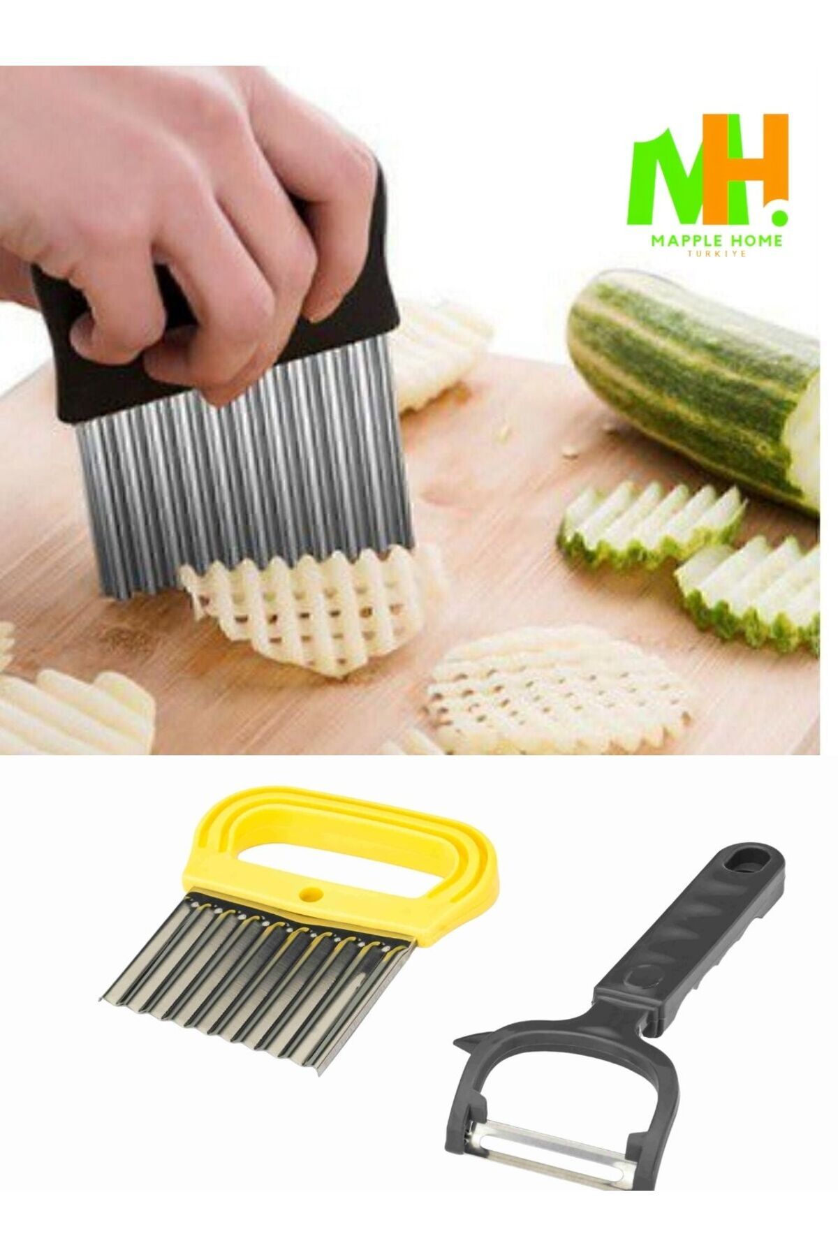 Mapple Home-Chips Chopper - Potato Shaper and Peeler Set 1