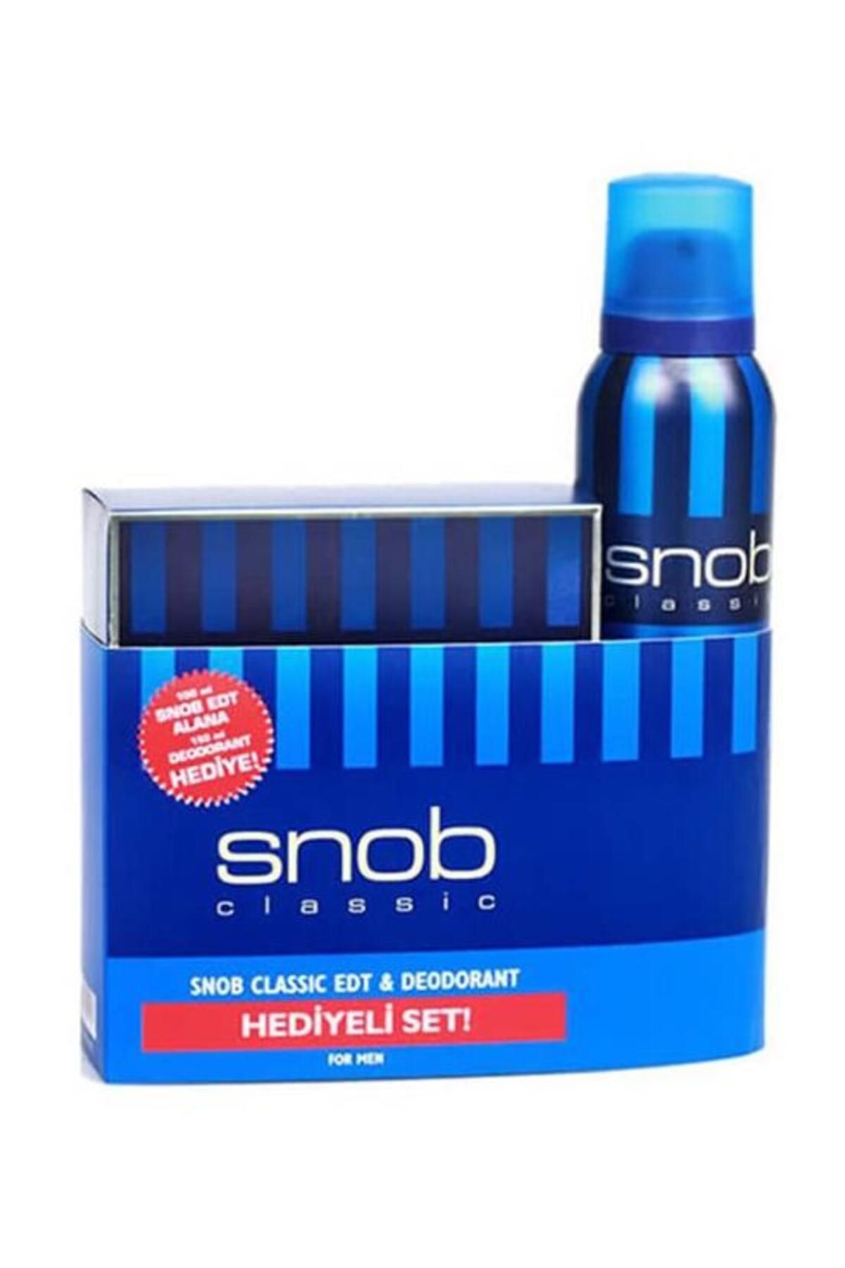 Snob Classic Edt 100 ml Deo Sprey 150 ml Erkek Parfüm Seti