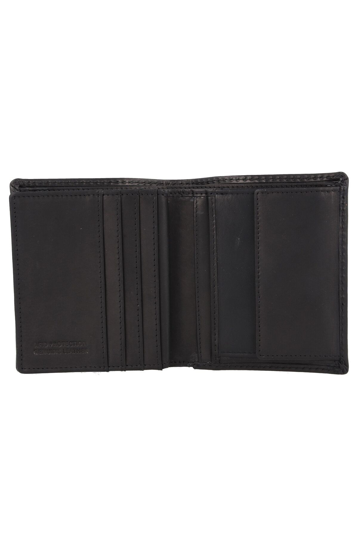 Greenburry-Pure Black Wallet RFID protection Leather 11 cm 5