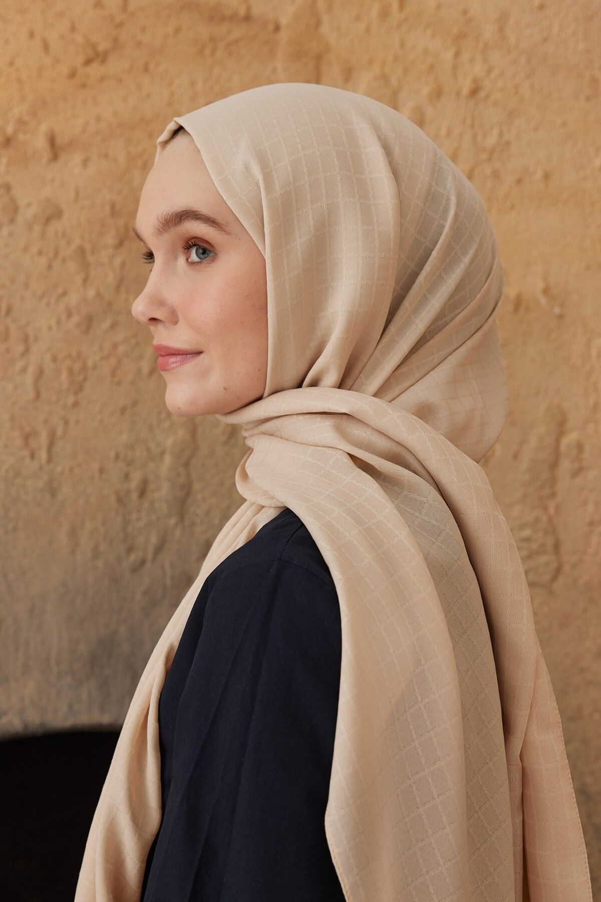 Modakaşmir-Soft Jacquard Series Box Pattern Shawl 3