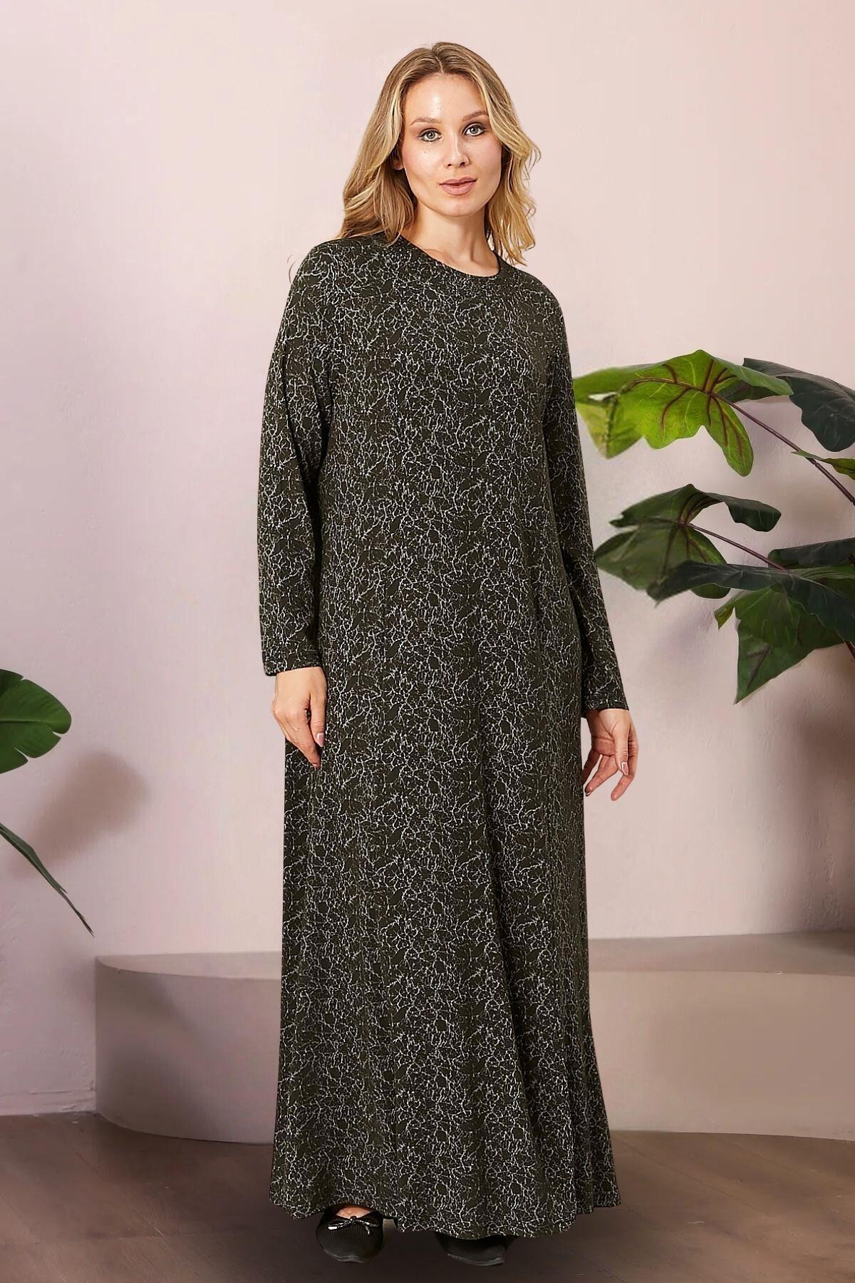Ferace-Jacquard Hijab - Women's Plus Size Mother Dress 5
