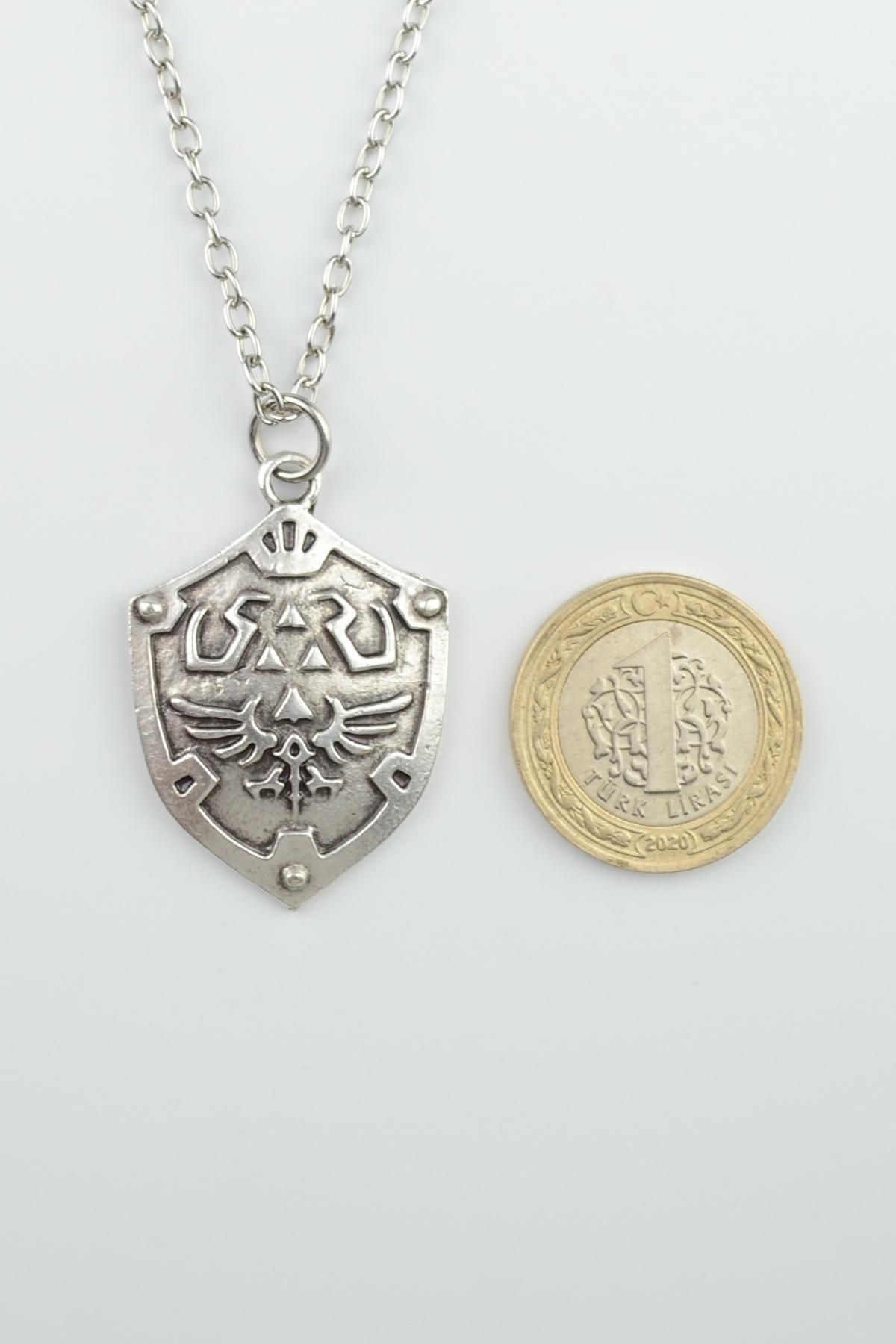 Rukişin Takı Dünyası-The Legend of Zelda Shield Flat Chain Necklace - Product Code: 0750 3