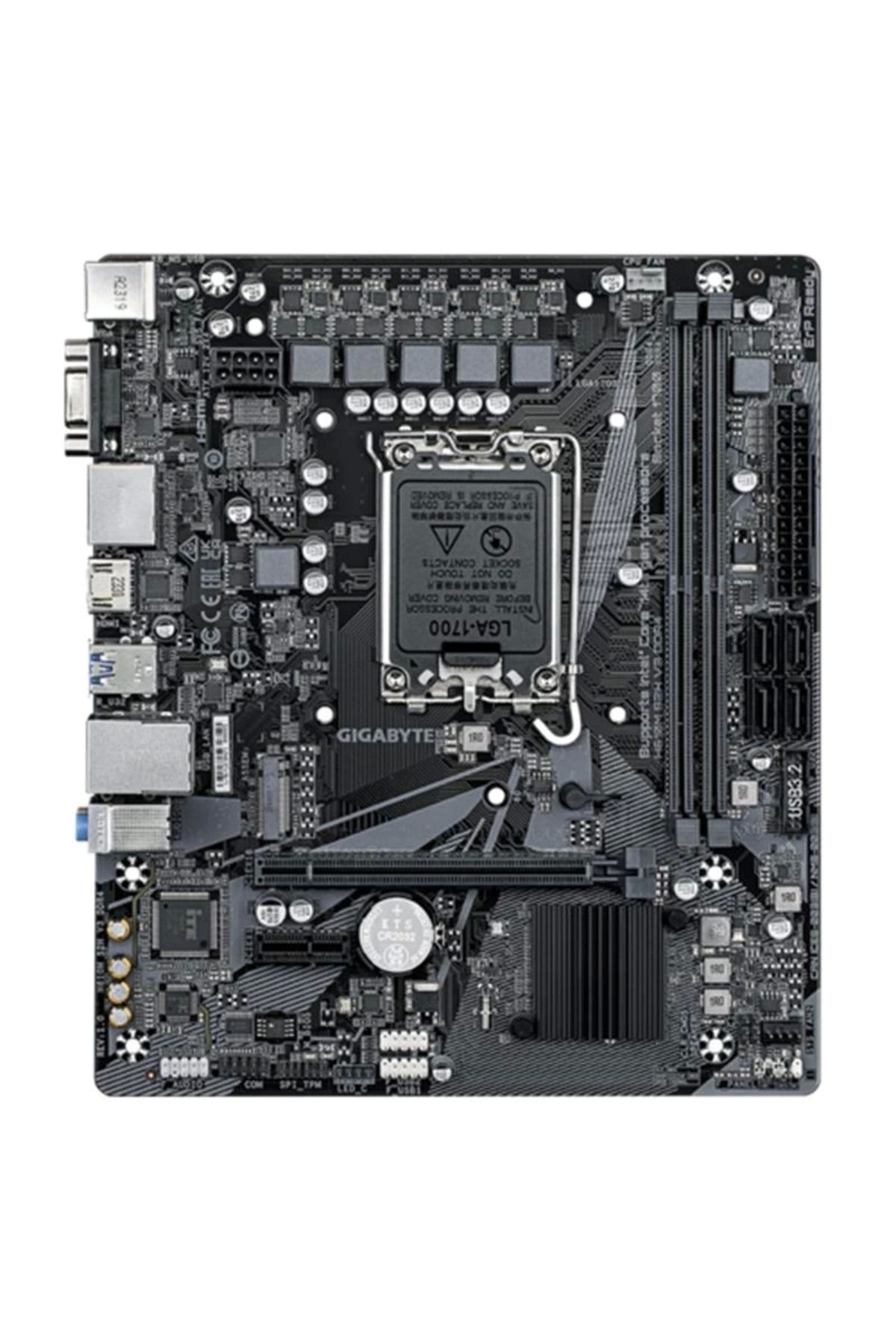 Gigabyte-H610M-S2H-V3-Ddr4 3200Mhz Matx 1700P - 1Xvga 1Xhdmi 2Xdp 1Xm.2 USB 3.2 Embroidered (12/13/14 Generation Embroidered) 2
