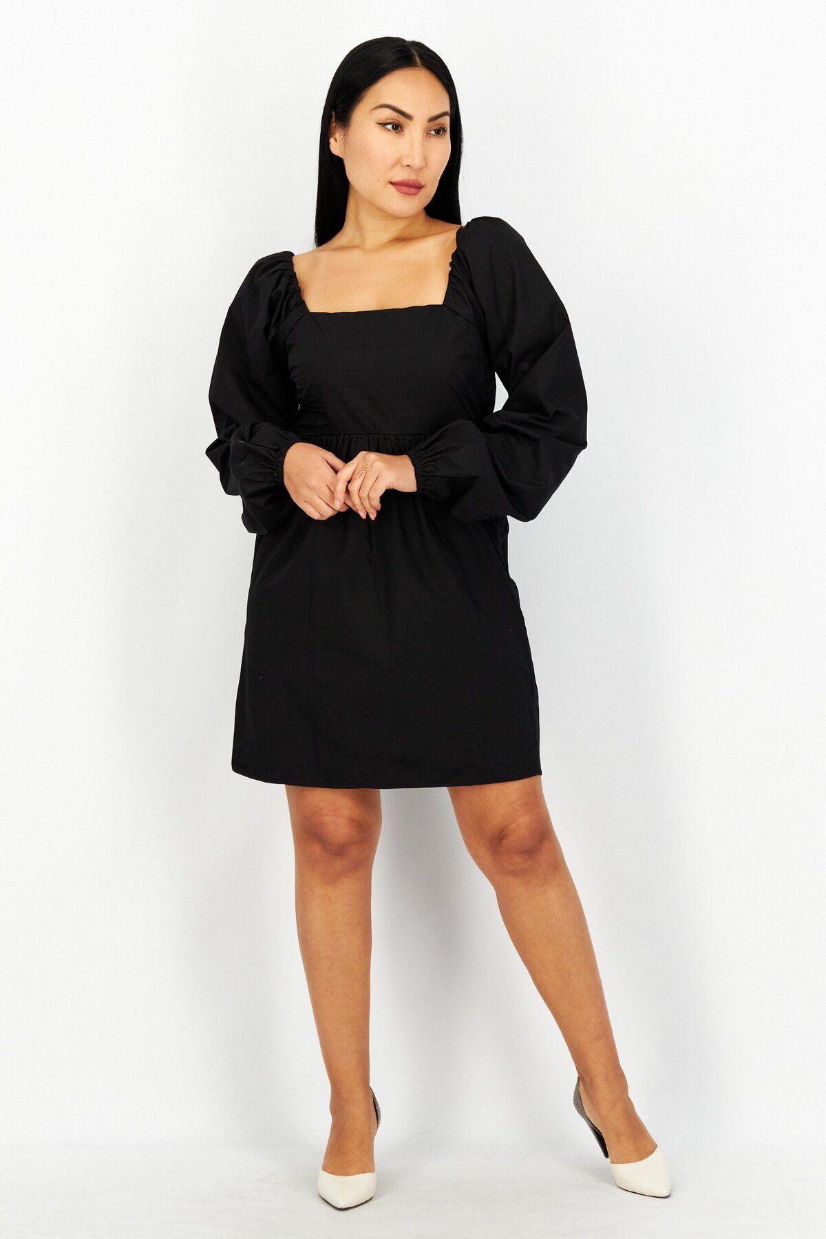 NA-KD-Women Plain Mini Casual Dress, Black 3