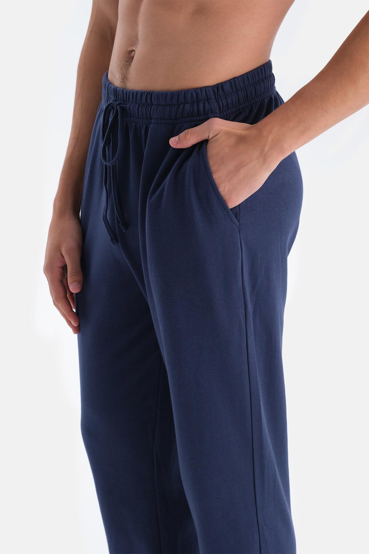 ست پیژامه مردانه مجموعه لباس خواب BORDEA V NECK FLETO POCKET T SHIRT PANTS Dagi