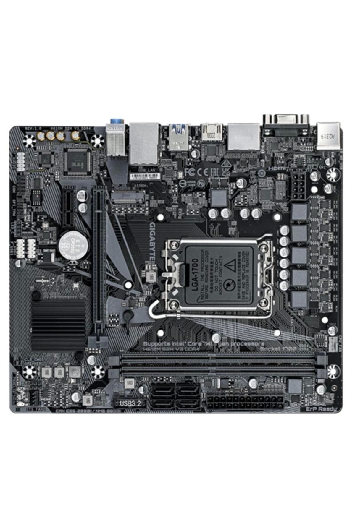 Gigabyte-H610M-S2H-V3-Ddr4 3200Mhz Matx 1700P - 1Xvga 1Xhdmi 2Xdp 1Xm.2 USB 3.2 Embroidered (12/13/14 Generation Embroidered) 3