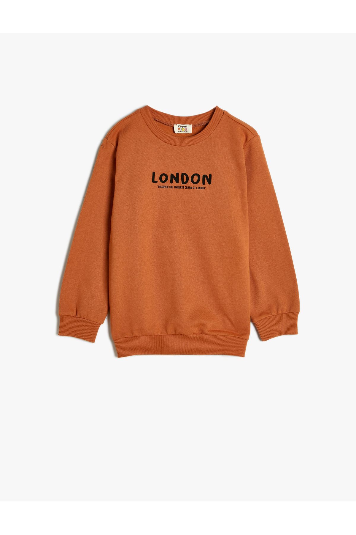 Koton-Long Sleeve City Printed Sweat - Crew Neck 1