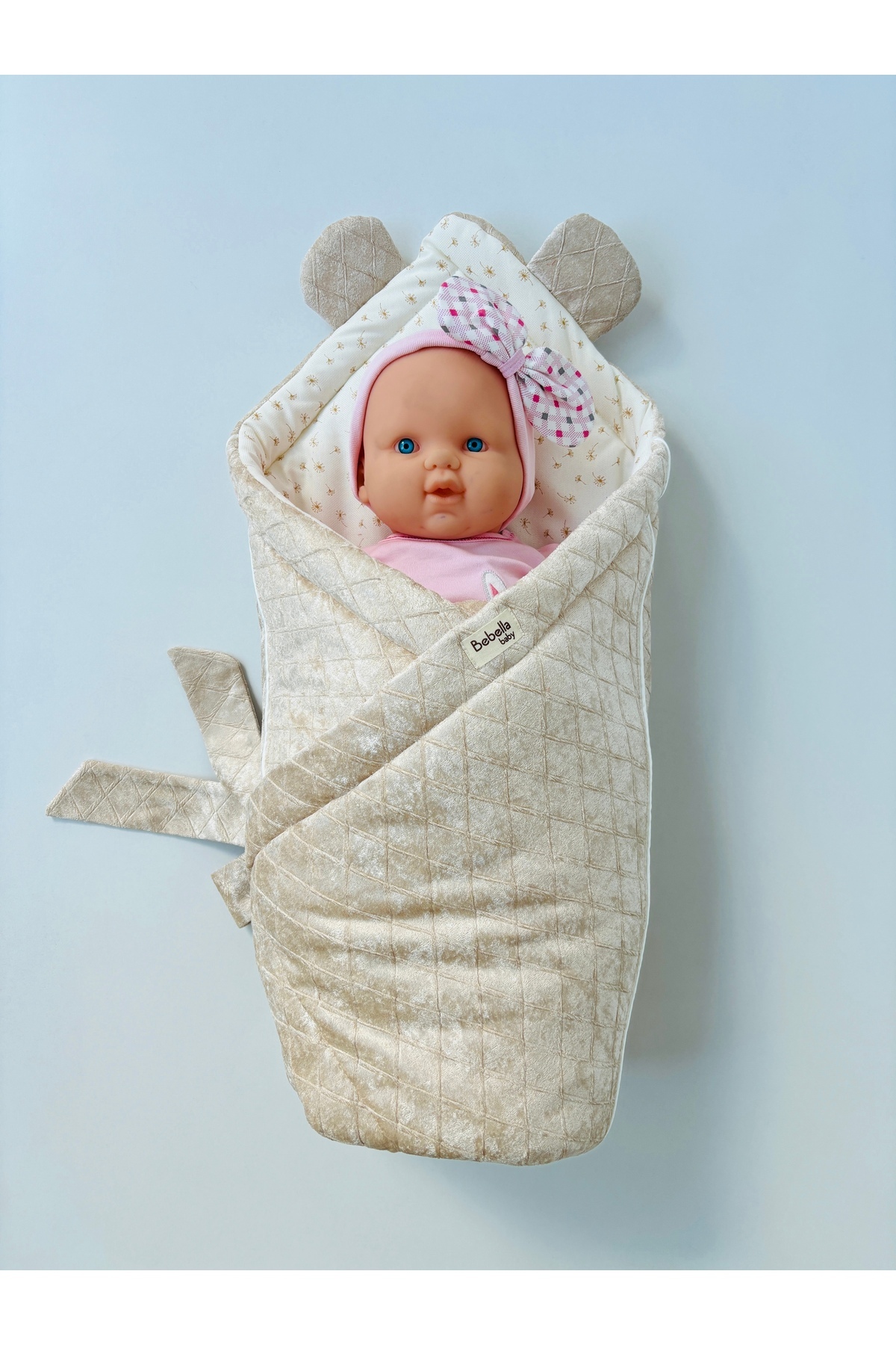 Bebella S.kahve Bebek Battaniyesi Mevsimlik Hastane Çıkış Yenidoğan Kundağı Hediyelik %100 Pamuklu Oyun Matı fotoğrafı 4 (önizleme)