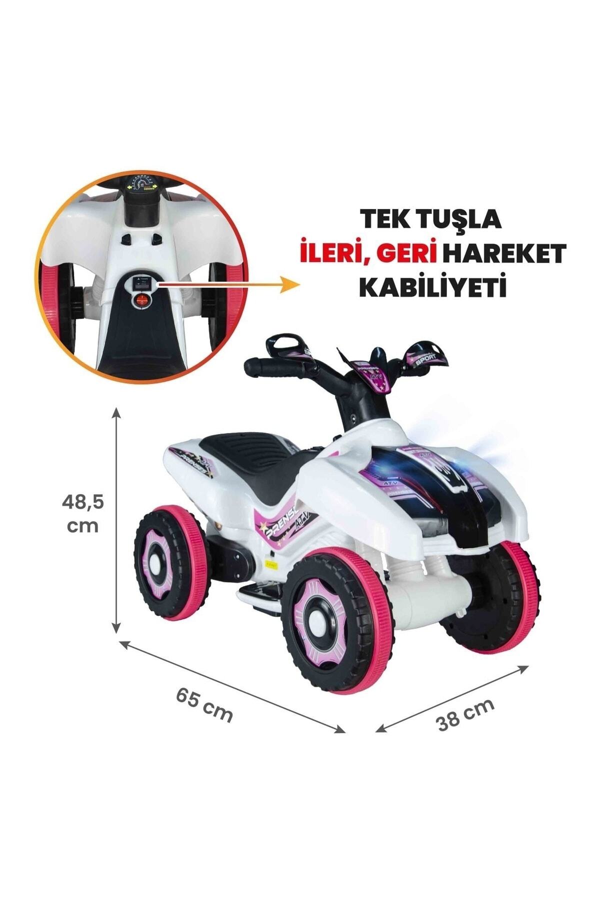 ujtoys Led Işıklı Müzikli Akülü Araba atv Akülü Motor 2-4 yaş fotoğrafı 5 (önizleme)