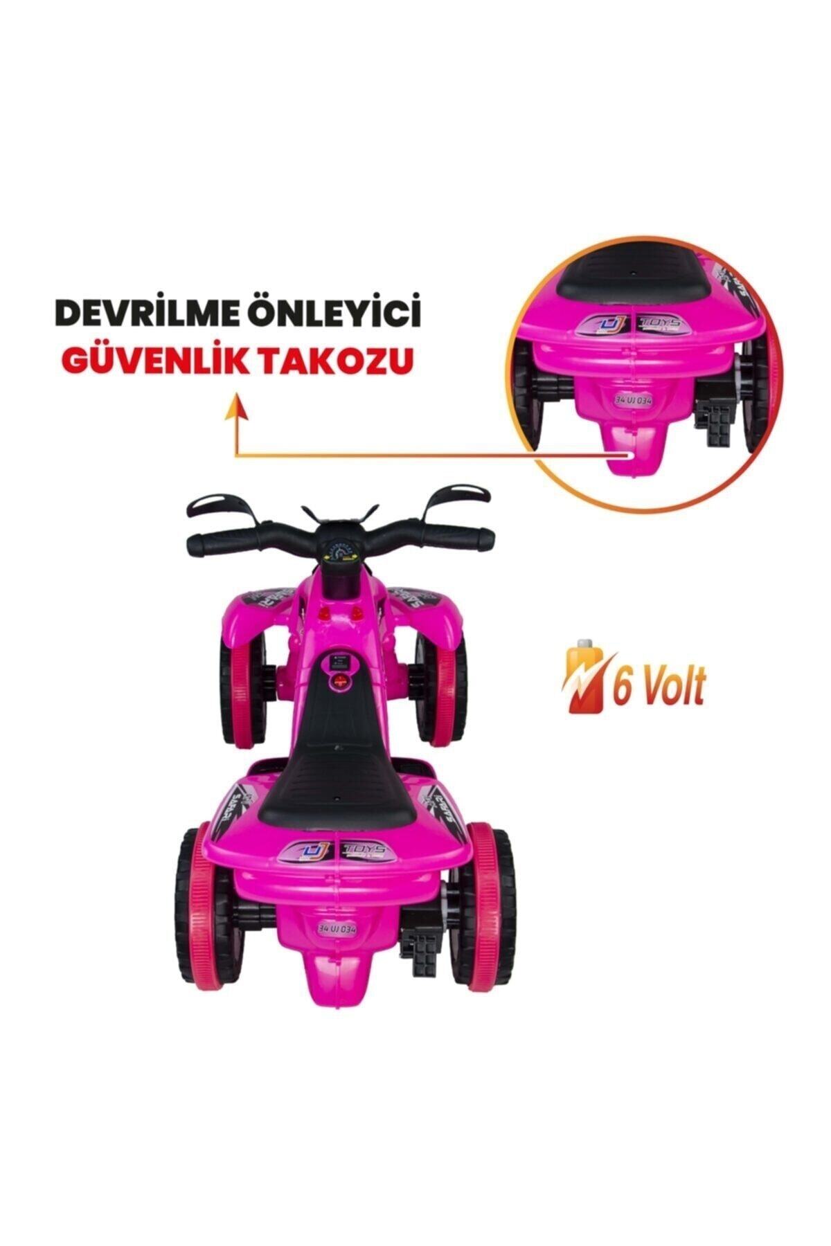ujtoys Müzikli Ve Led Işıklı Safari Akülü Atv 6v-pembe Kumandalı fotoğrafı 7 (önizleme)