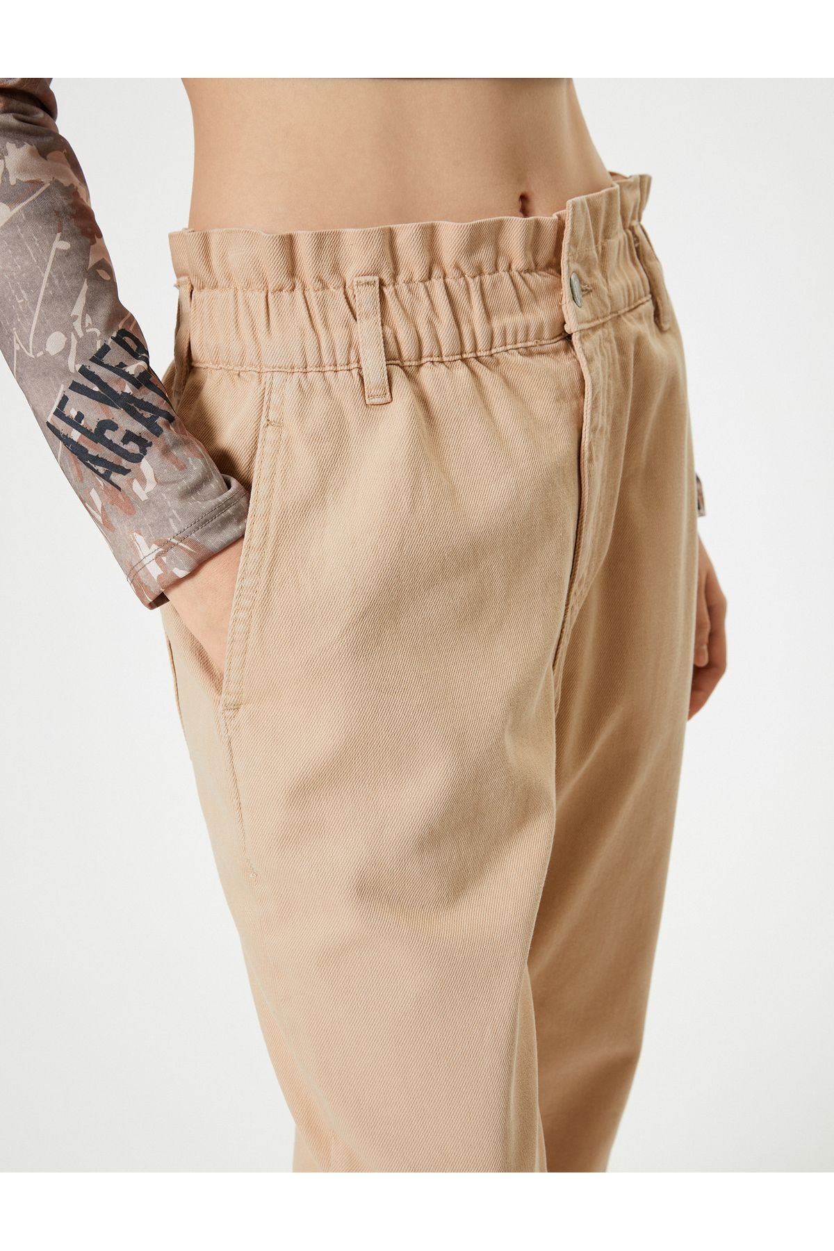 Koton-High Waist Jeans Baggy Cotton - Baggy Jeans 5