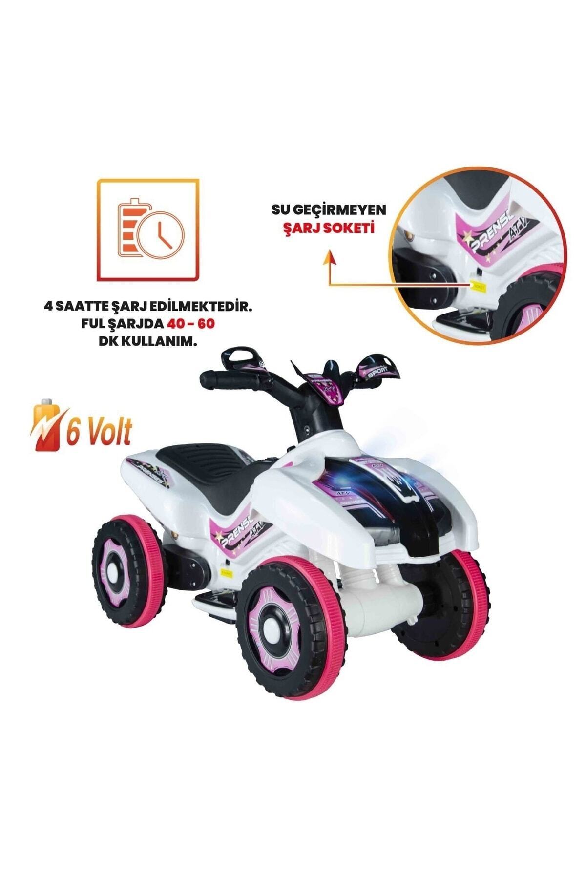 ujtoys Led Işıklı Müzikli Akülü Araba atv Akülü Motor 2-4 yaş fotoğrafı 3 (önizleme)