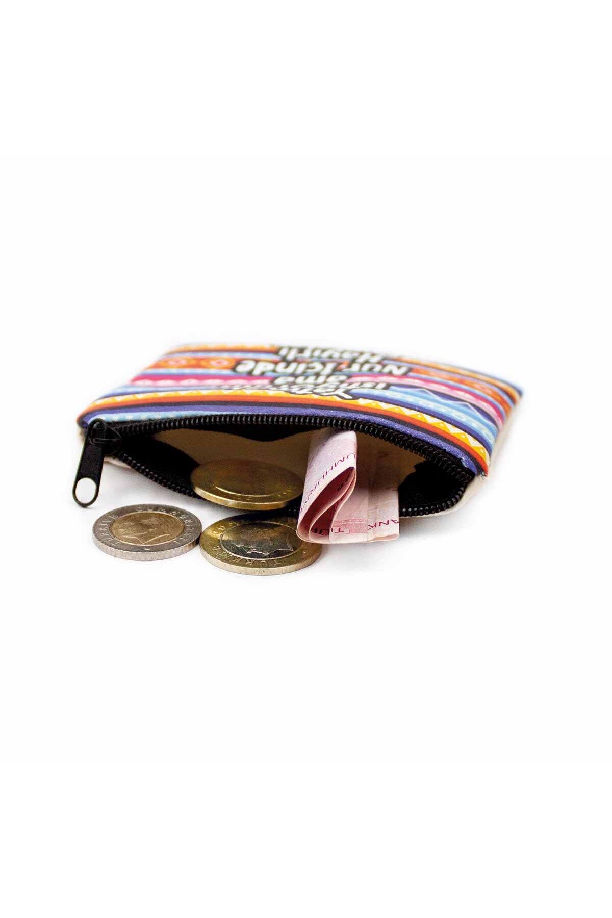 PALTO TASARIM-What Love Left What You! Printed Coin Purse 3