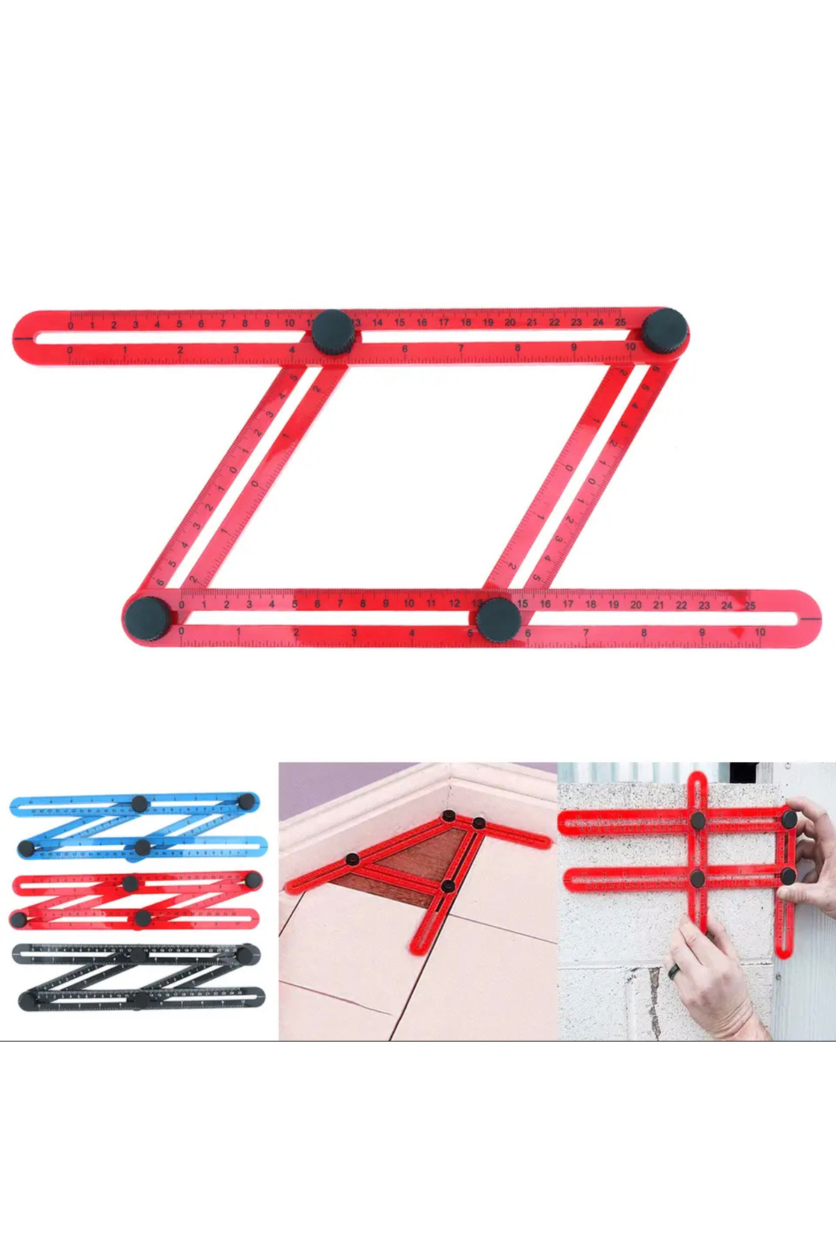 BGA-Multifunctional Tilter Four Corner Ruler Multi Angle Protractor Ruler Four Corner Ruler 4
