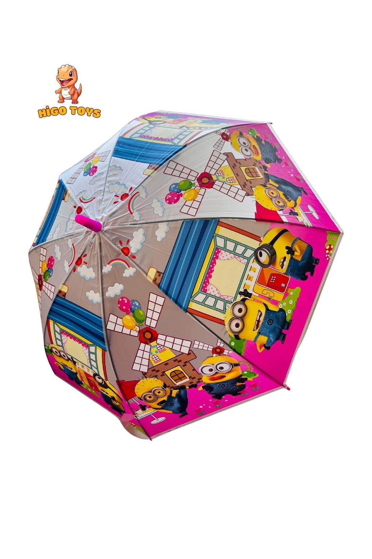 HigoToys Kız & Erkek Çocuk Figürlü Şemsite 8 Telli - Bastonlu - Düdüklü