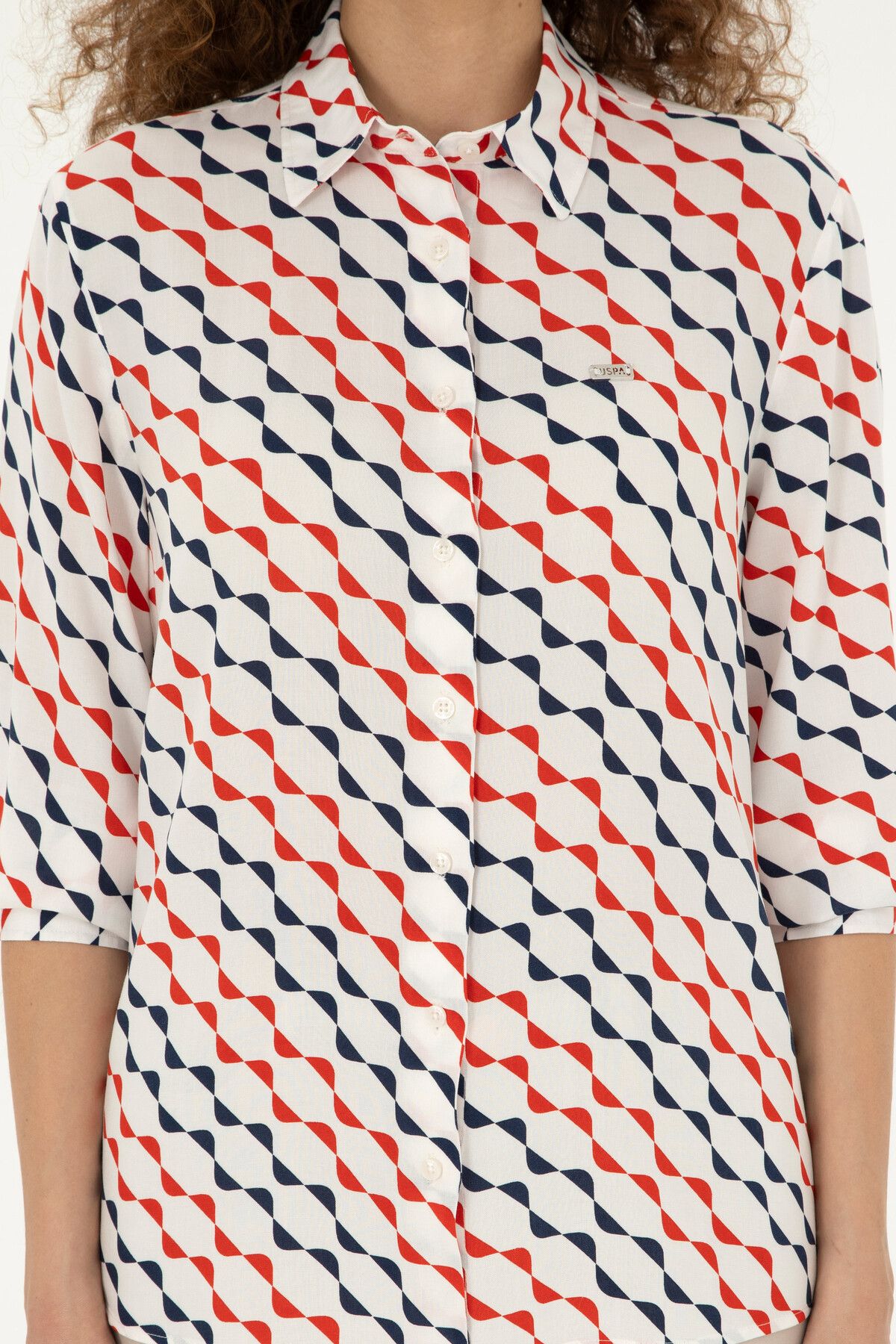 U.S. Polo Assn.-Sötétkék női ing - hosszú ujjú, 50280959-VR033 modell 6