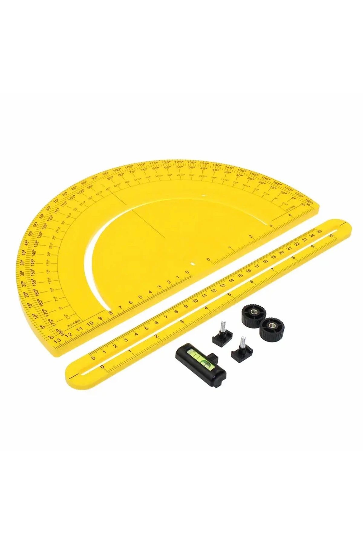 BGA-0-180 Degrees Adjustable Protractor Angle Finder Miter Ruler Large Size Ruler with Spirit Level 4
