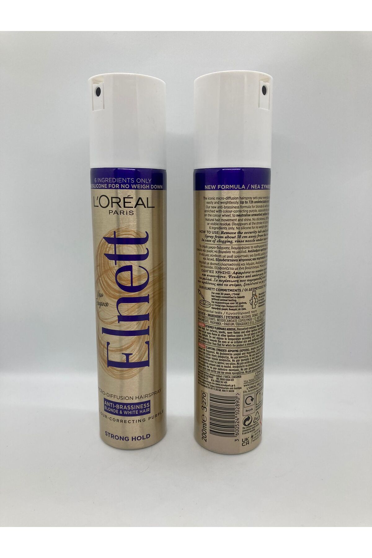 Elnett Mikro Difüzyon Saç Spreyi Pirinçlik Karşıtı Sarı ve Beyaz Saçlarda Güçlü Tutuş, 200ml — 3600524102890 — تصویر 3 از 3