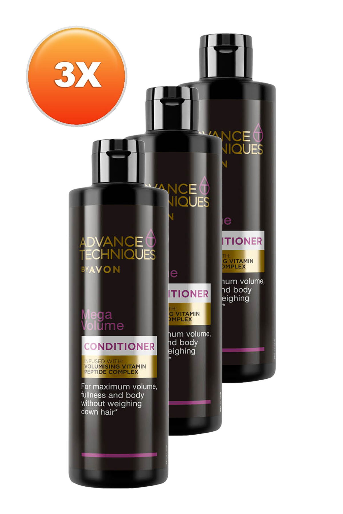Advance Techniques Mega Volume Hacim Veren Saç Kremi 250 Ml. Üçlü Set — SAMPUAN1342-3 — تصویر 2 از 3