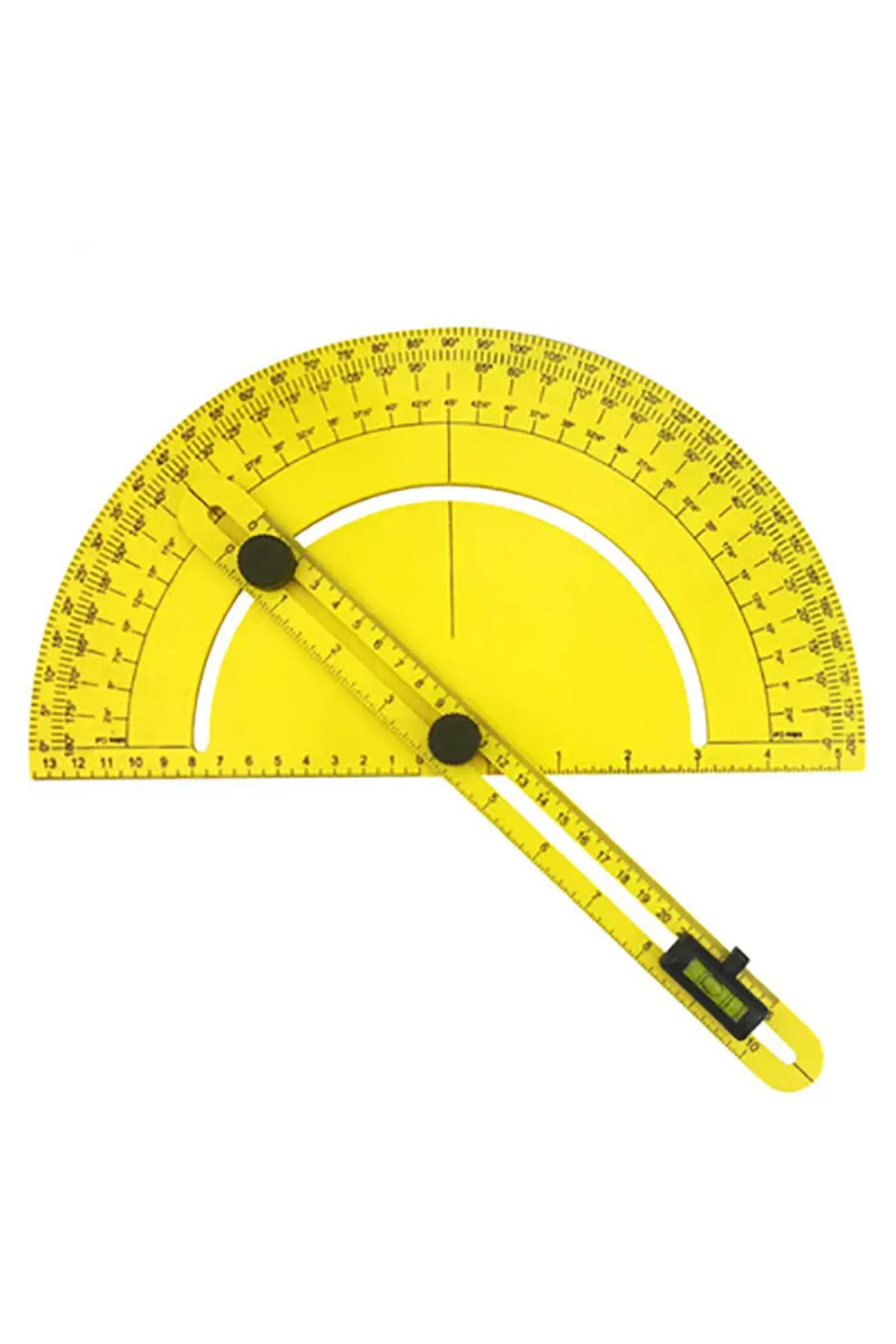 BGA-0-180 Degrees Adjustable Protractor Angle Finder Miter Ruler Large Size Ruler with Spirit Level 6