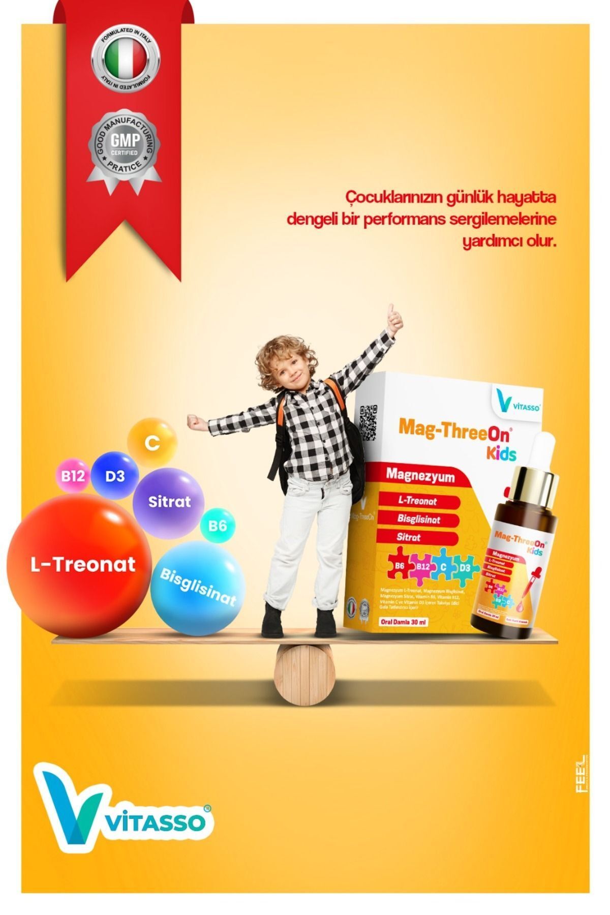 Vitasso-قطرات مغنيسيوم عضوية للأطفال - فيتامين B12-c-b6-d3 الأول والوحيد 7