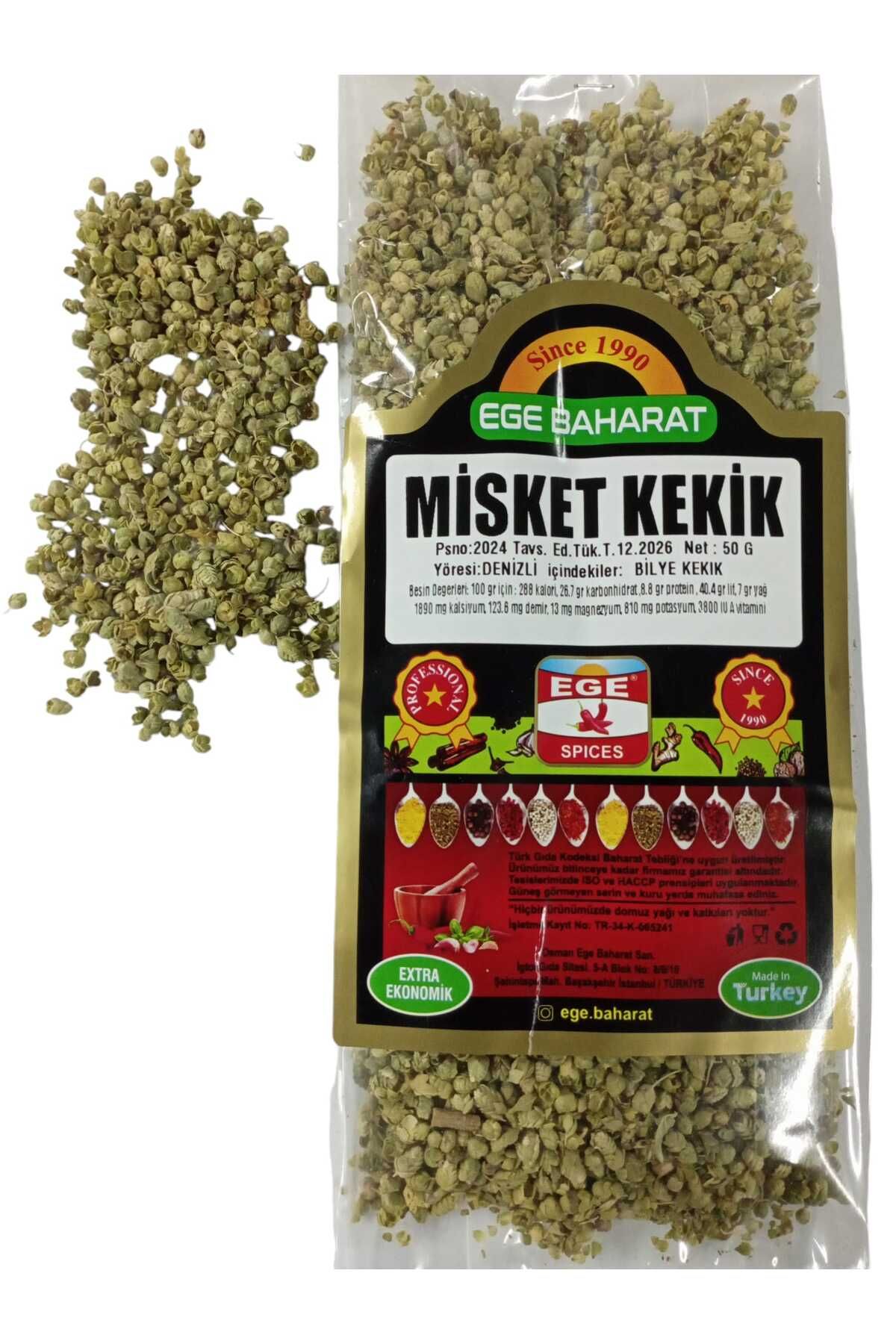 EGE BAHARAT Saf Misket Kekik Bilye 50 gr