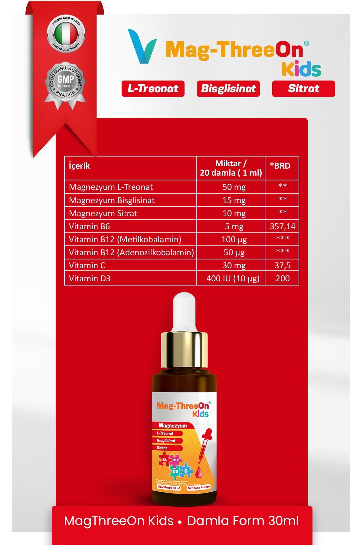 Vitasso-قطرات مغنيسيوم عضوية للأطفال - فيتامين B12-c-b6-d3 الأول والوحيد 3