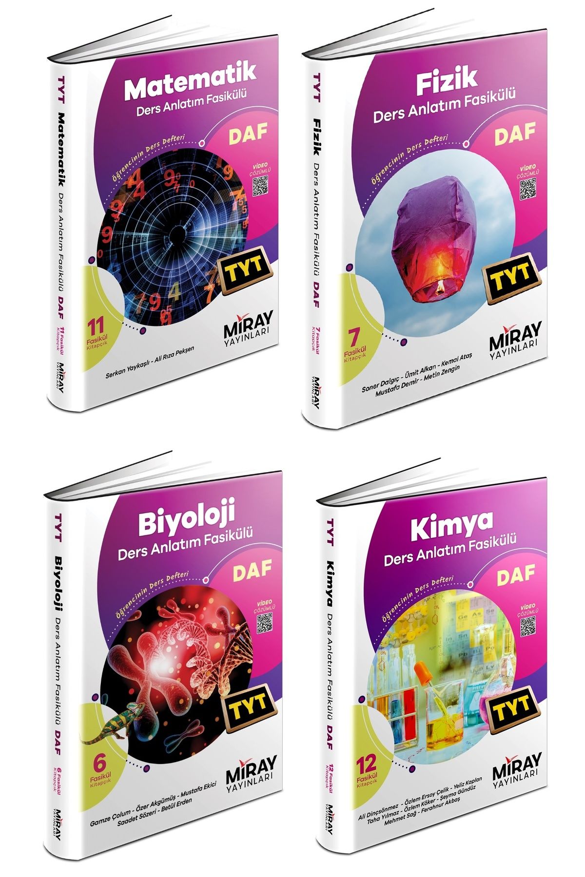 Miray Yayınları Miray 2025 Tyt Matematik + Fizik + Kimya + Biyoloji Ders Anlatım Fasikülleri Seti 4 Kitap