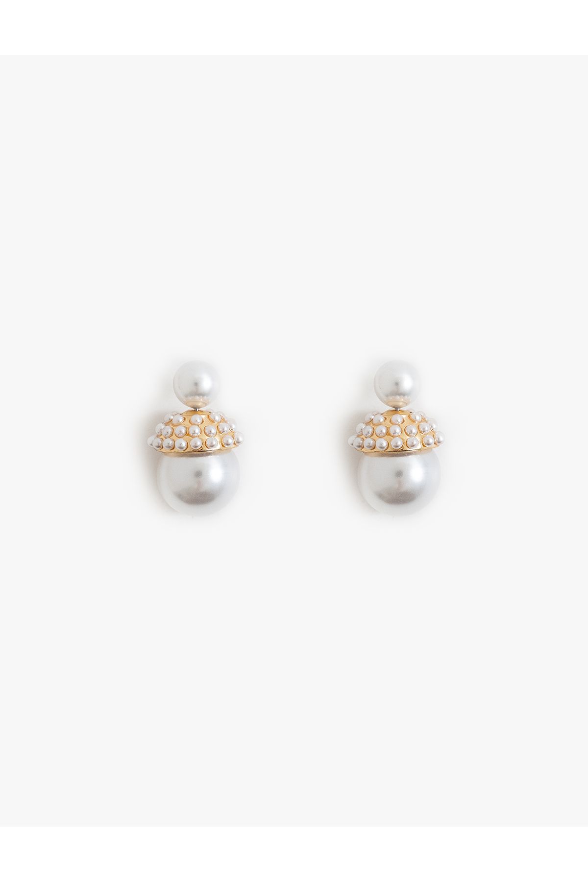 Koton-Steel Mixed Pearl Earrings 1