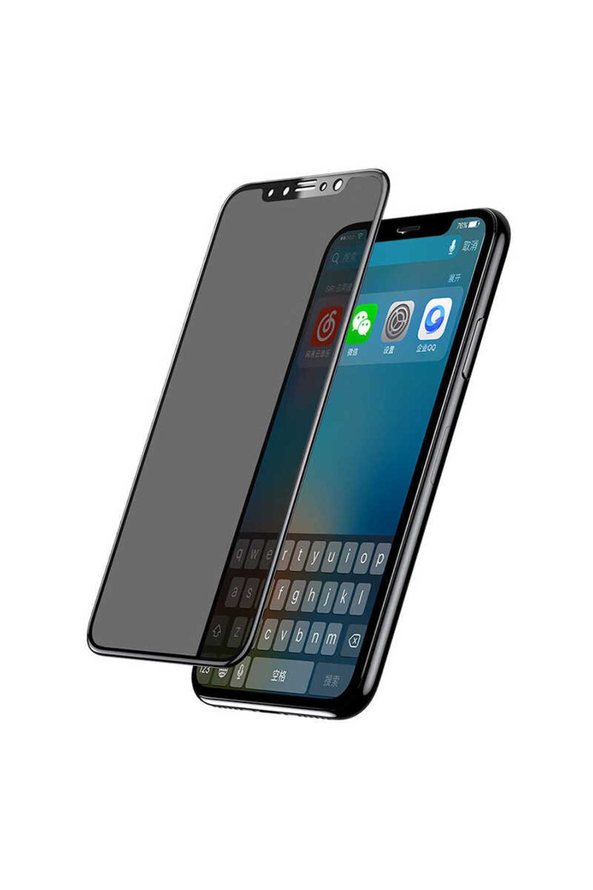 UMEYIR iPhone 12 Uyumlu Davin 5D Privacy Cam SYS Ekran Koruyucu