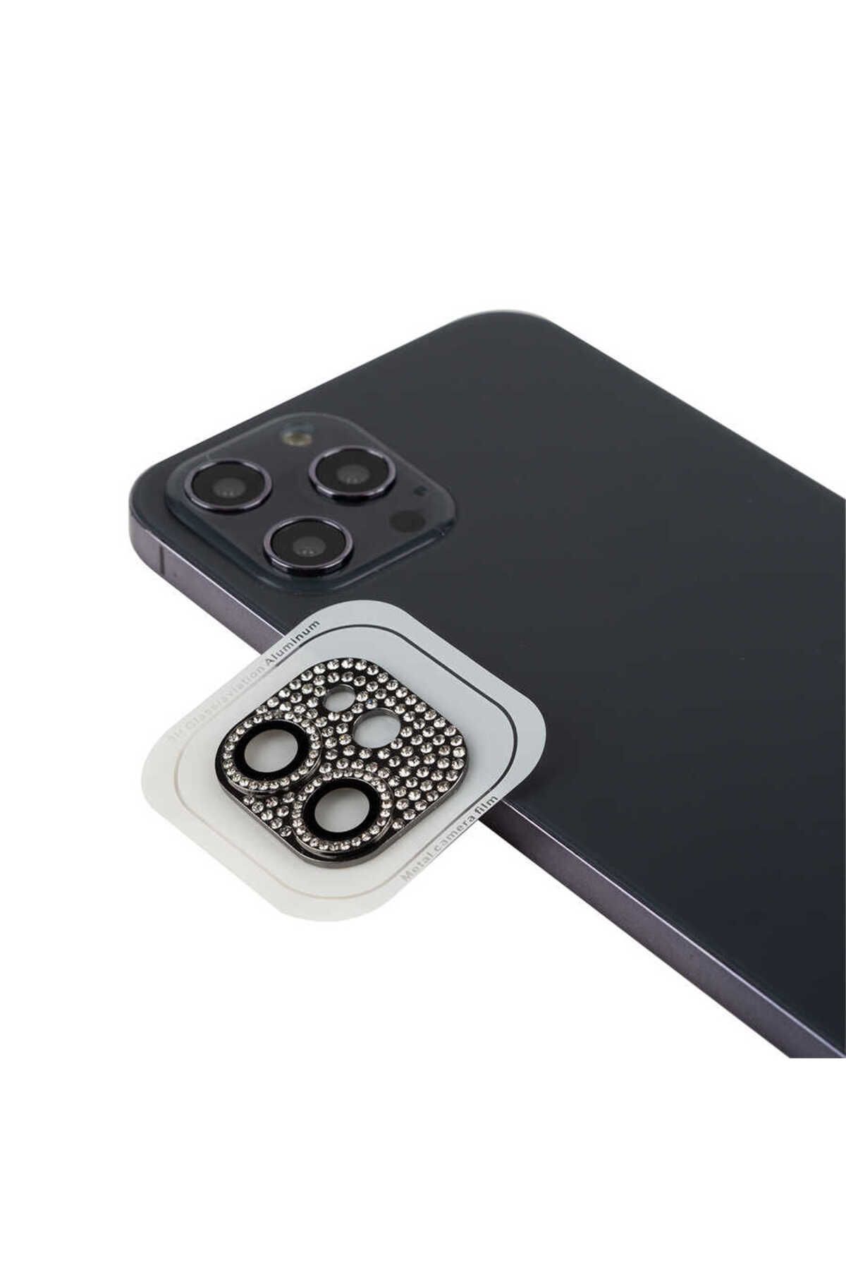 InnoCase iPhone 11 Uyumlu Zore CL-08 Kamera Koruyucu-Siyah