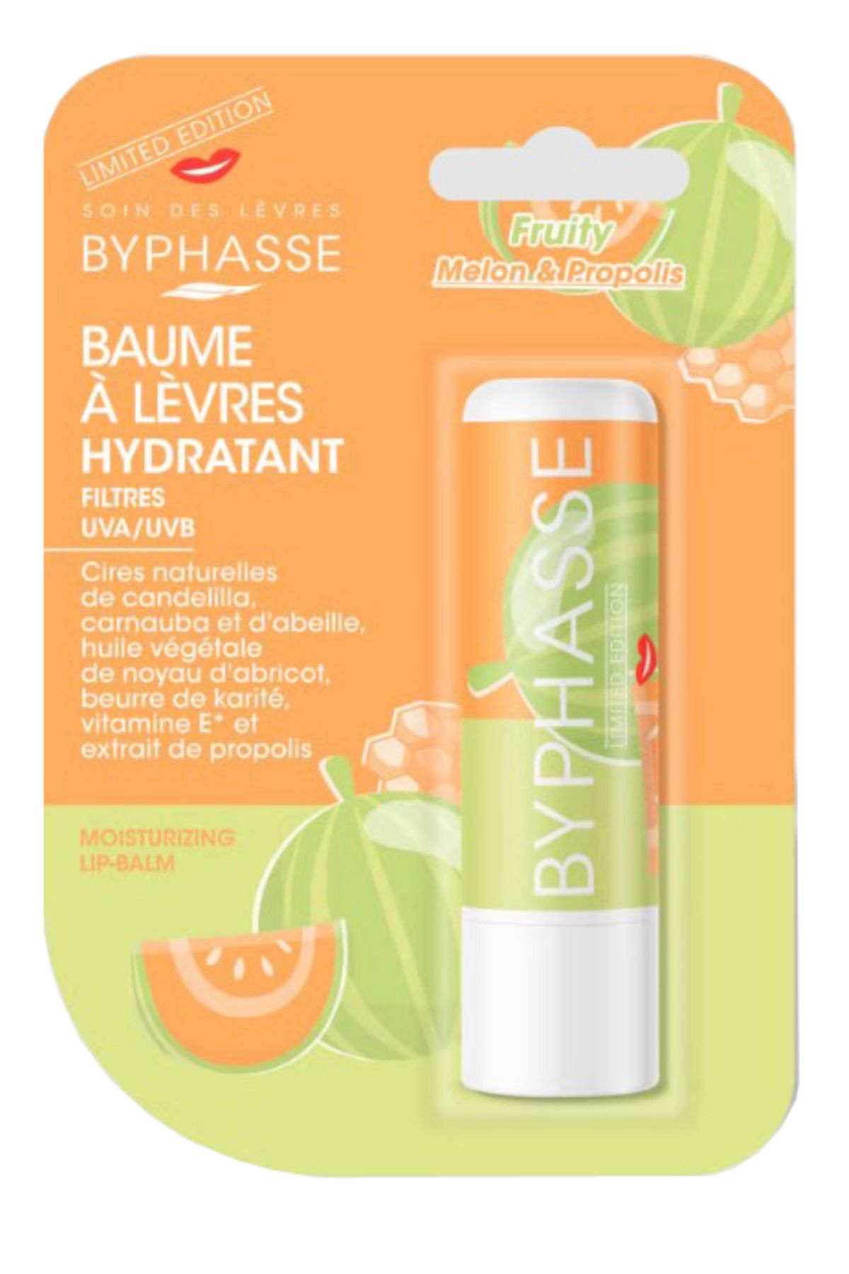 BYPHASSE-Melon Flavored Moisturizing Lip Care Cream 4.8 Gr 4