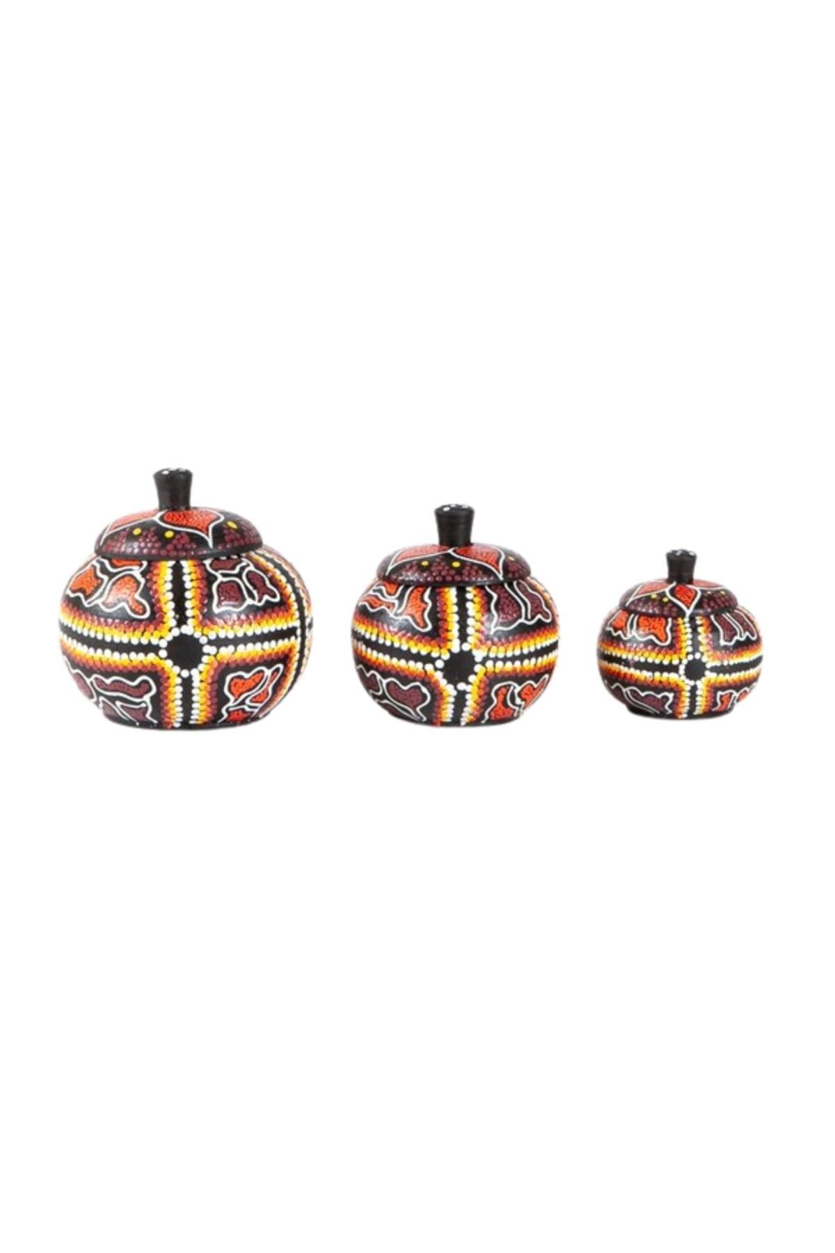 Dünyadan Hediyeler-Big Spice Rack Mindi Tree - Handcrafted Box Set with Three Lids 6