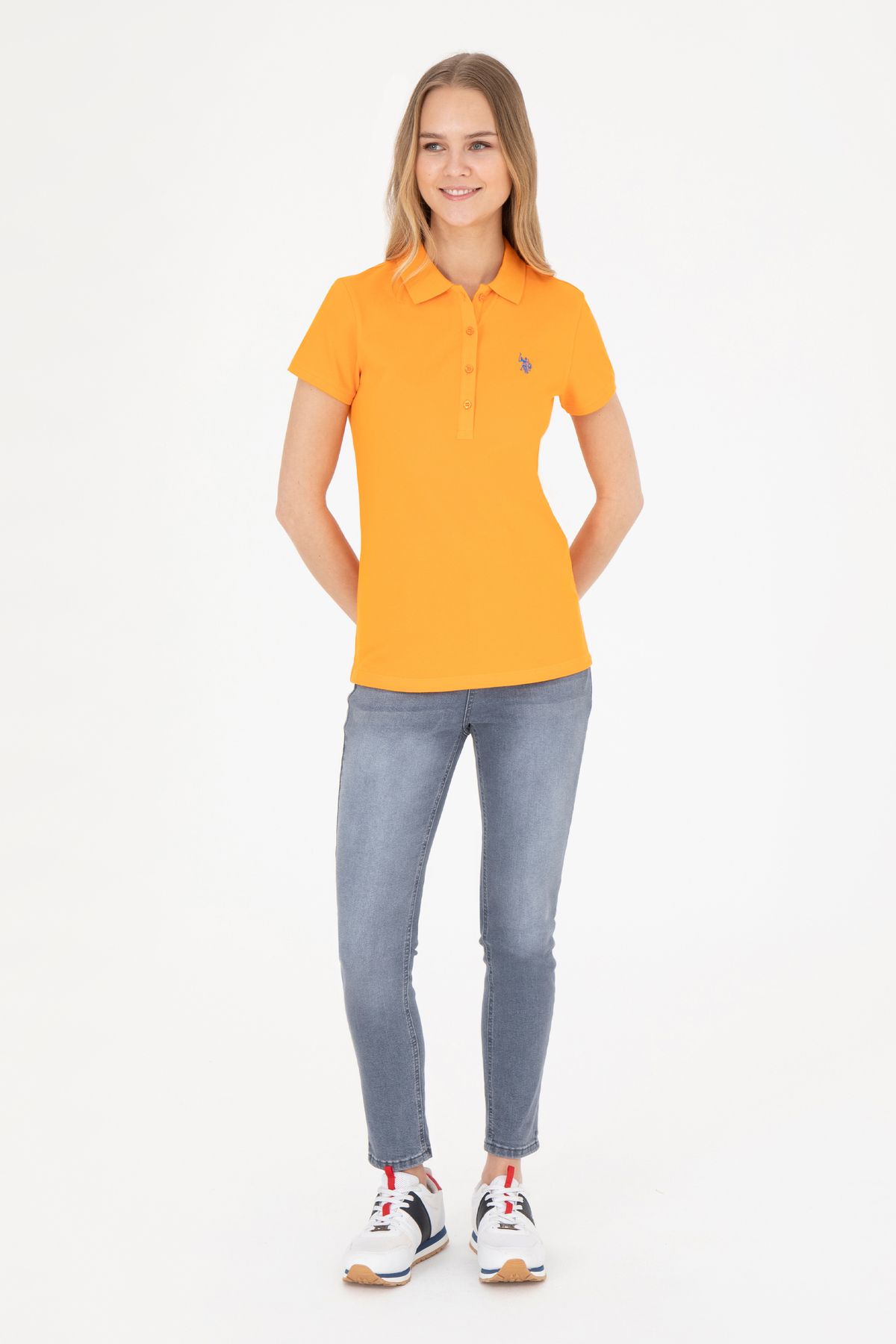 U.S. Polo Assn.-Women's Orange Basic T-Shirt 50280057 -Vr051 4