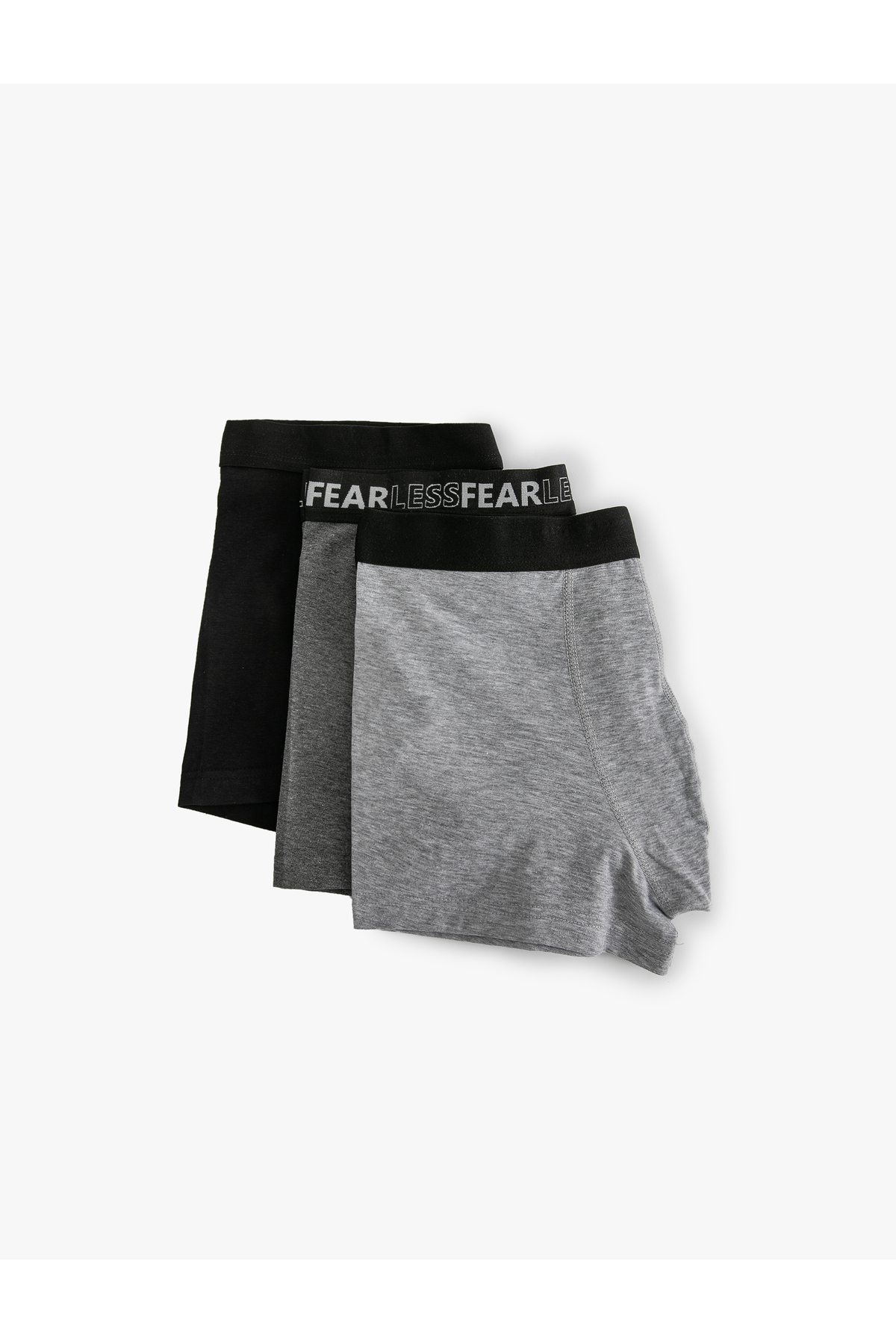 ست باکسر 3 تکه با چاپ شعار و پنبه چند رنگ Koton