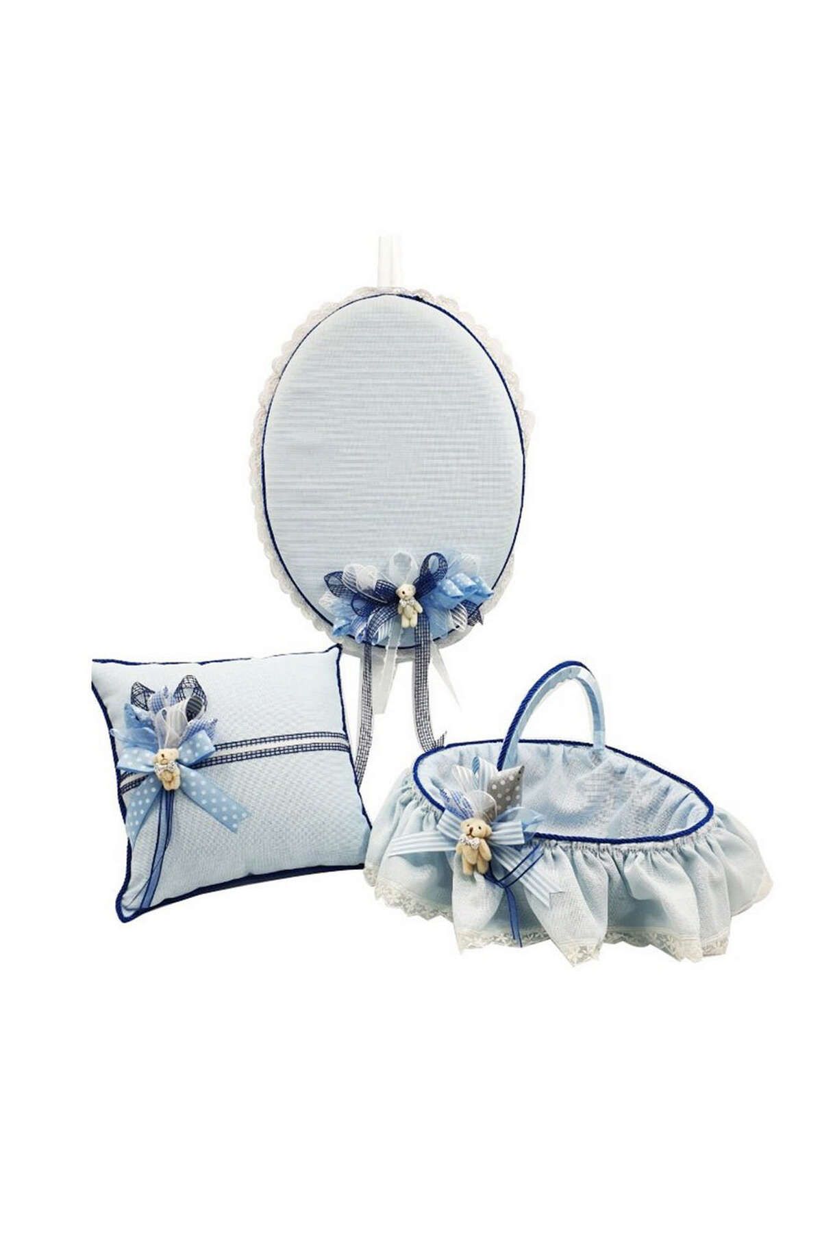 ZERO LAND - Baby Shower Ayıcıklı Bebek Oda Seti 3 Parça Mavi 1493959712