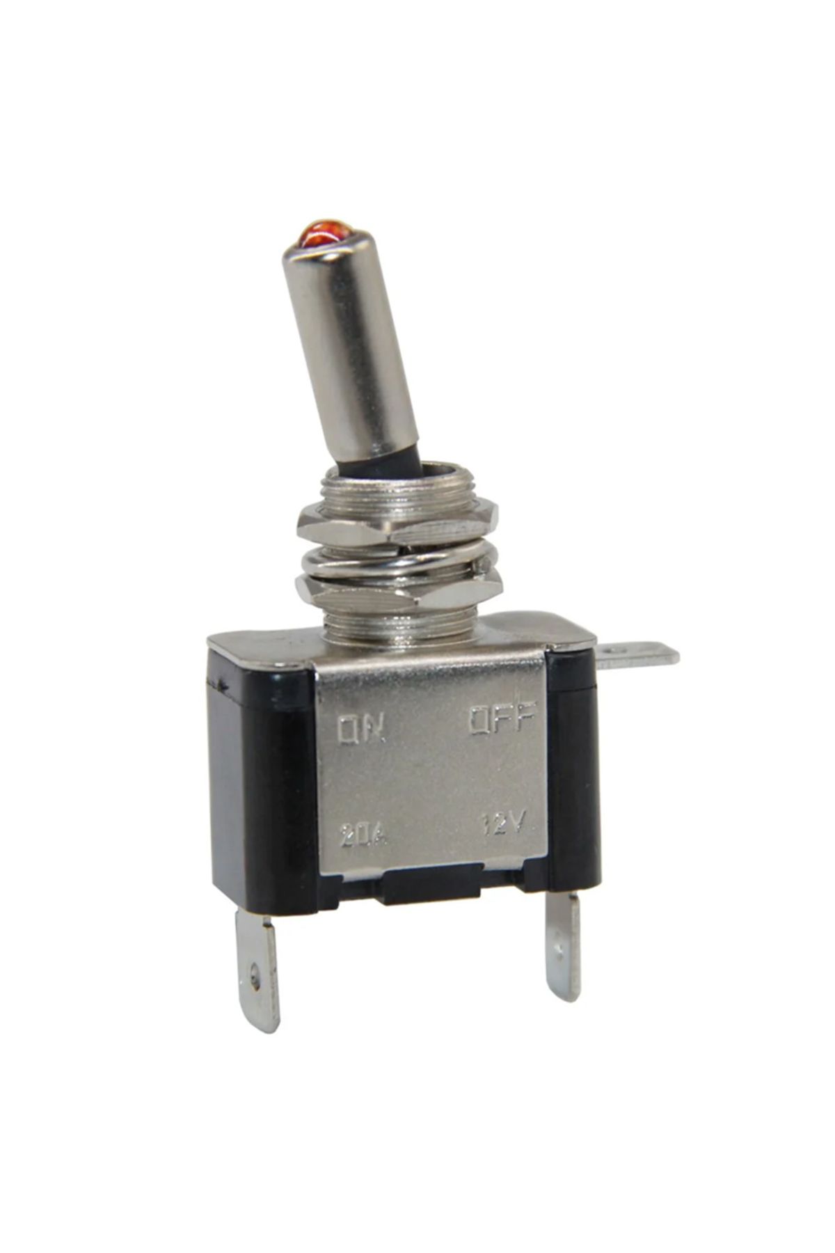 Go İthalat 12 VOLT DC 20 AMPER TOGGLE SWİTCH ON-OFF IŞIKLI (IC-151A) (4401)