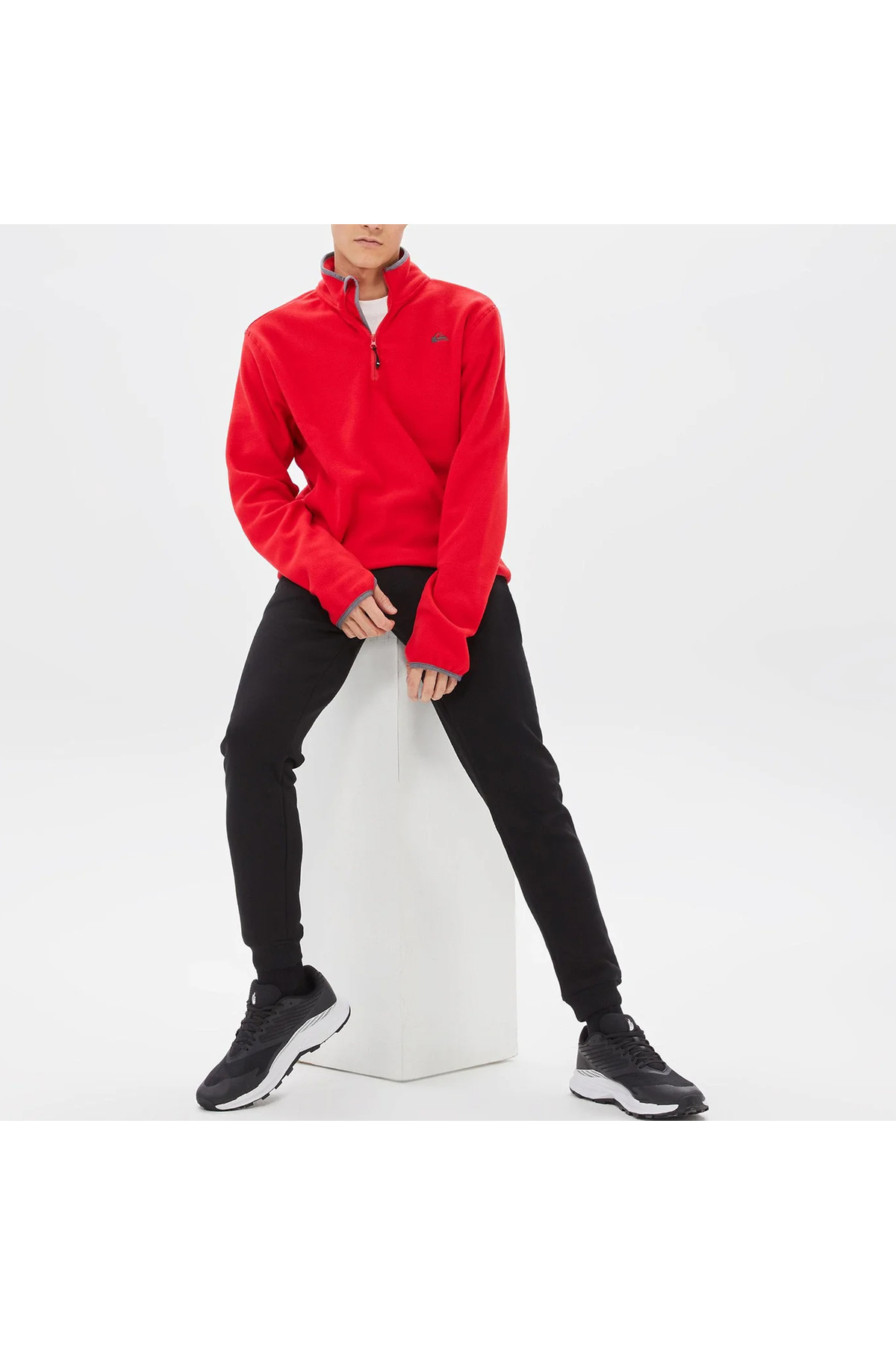 کت مردانه پشم گوسفند قرمز مردانه Mission Halfzip MEN'S FLEECE EQYFT03163 — قرمز 1576525 — تصویر 3 از 4