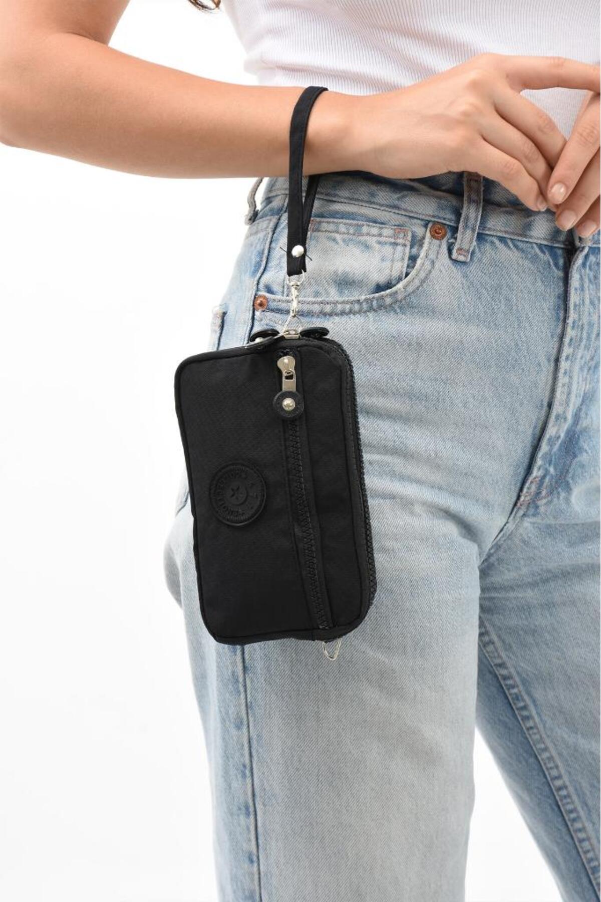 Baginn Klinkır Kumaş Mini Çapraz Askılı Kadın Cep Telefonu Çantası El Çantası Cüzdan 10*18 Cm Su İtici görsel 3