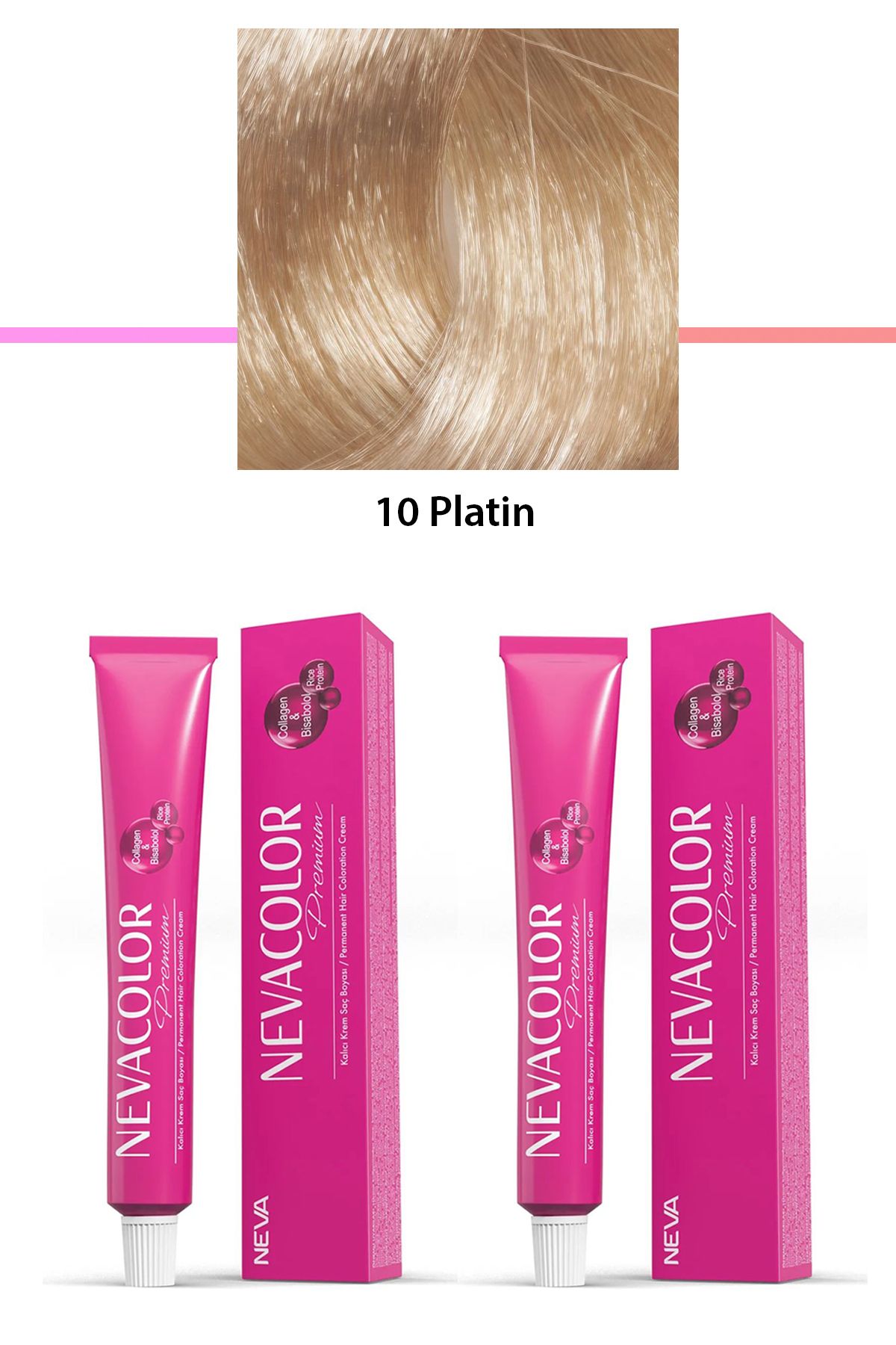 karadağsb 2 Li Set Premium 10 Platin - Kalıcı Krem Saç Boyası 2 X 50 G Tüp