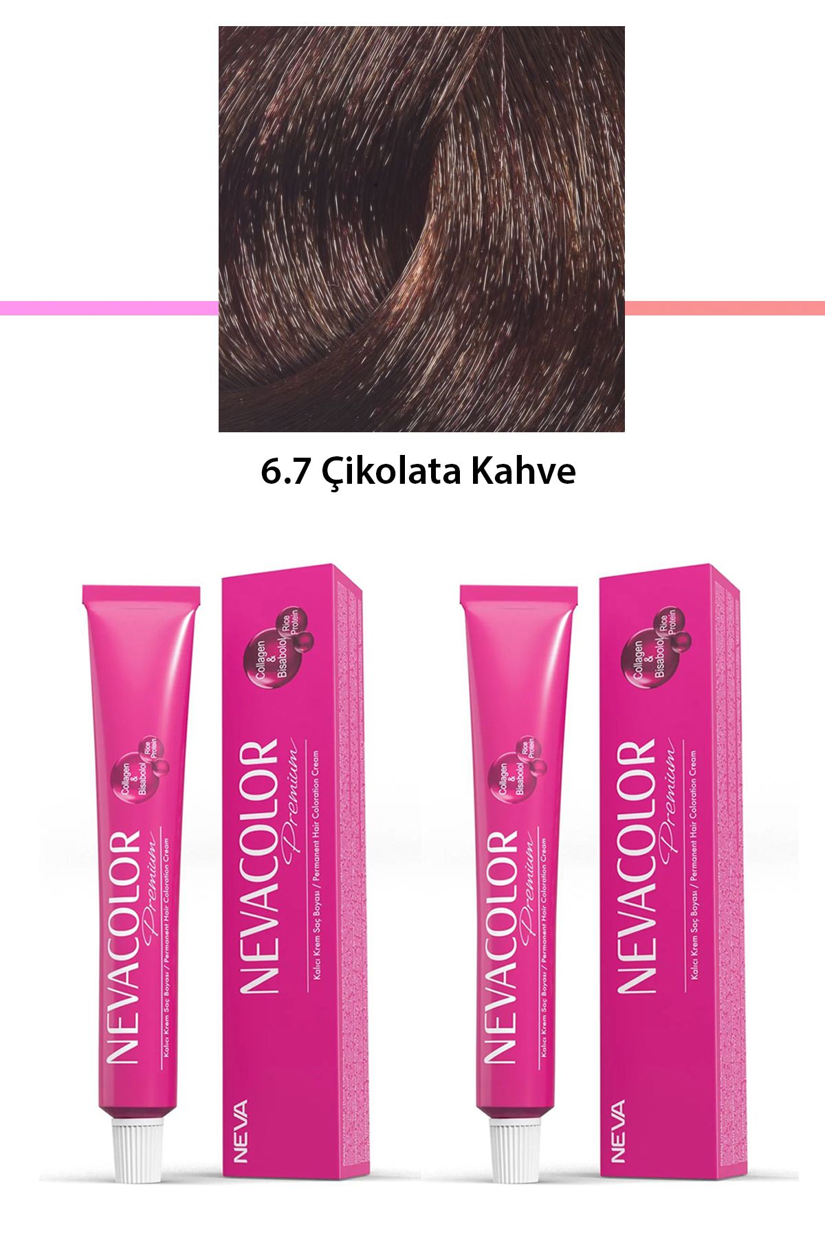 karadağsb 2 Li Set Premium 6.7 Çikolata Kahve - Kalıcı Krem Saç Boyası 2 X 50 G Tüp