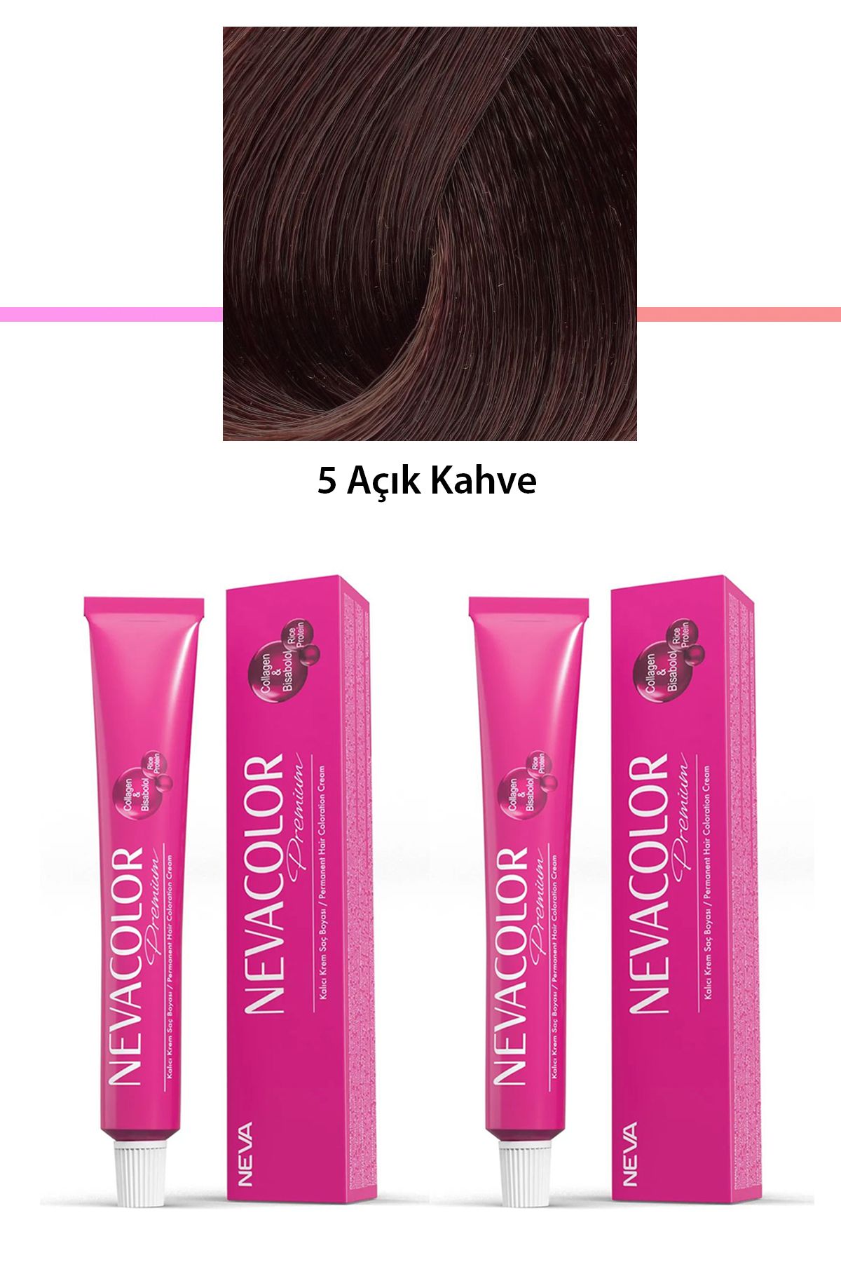 karadağsb 2 Li Set Premium 5 Açık Kahve - Kalıcı Krem Saç Boyası 2 X 50 G Tüp