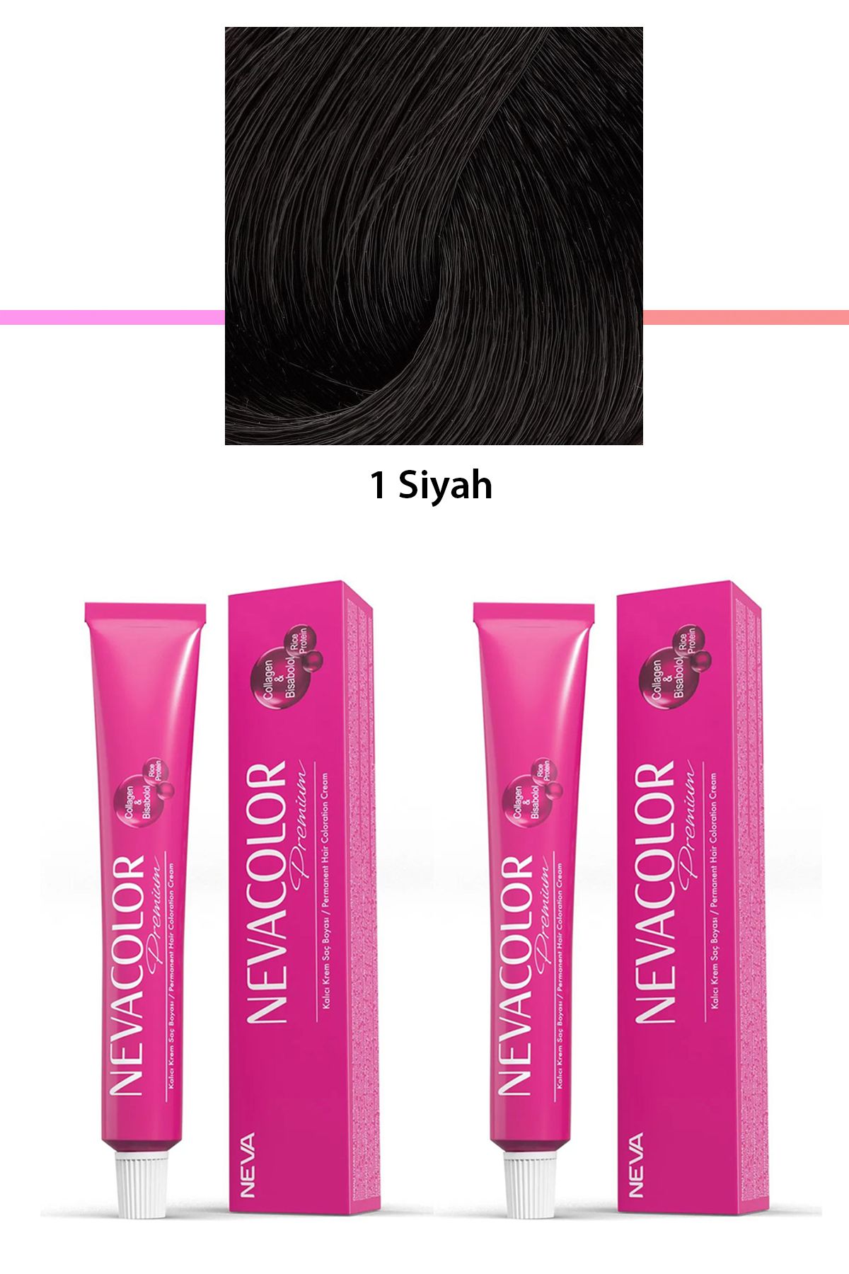 karadağsb 2 Li Set Premium 1 Siyah - Kalıcı Krem Saç Boyası 2 X 50 G Tüp