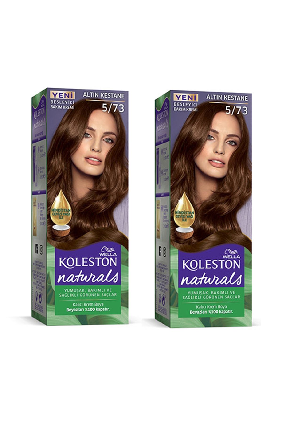 karadağsb Naturals Saç Boyası Altın Kestane 5/73 2X Paket