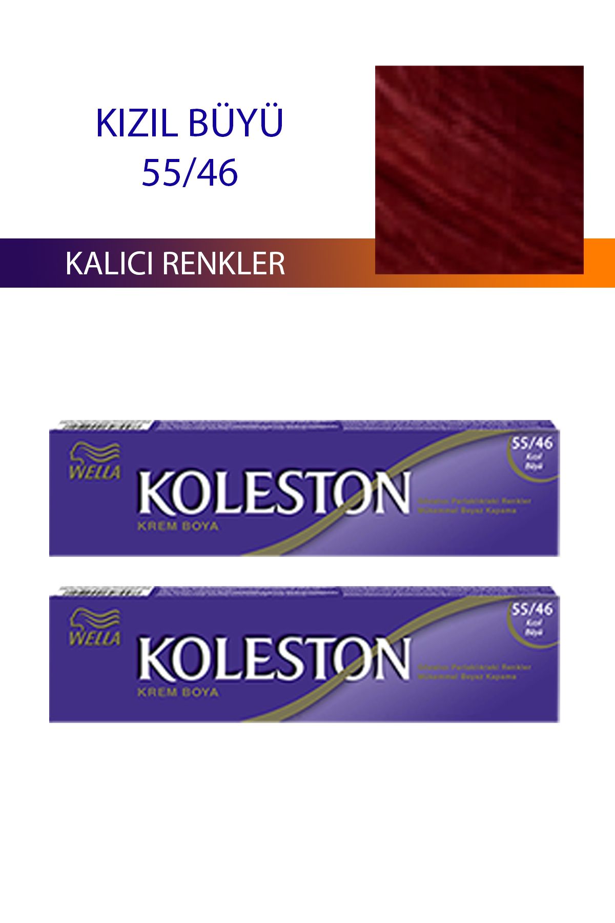 karadağsb 2 Adet Single Tüp Boya Saç Boyası Kızıl Büyü 55/46