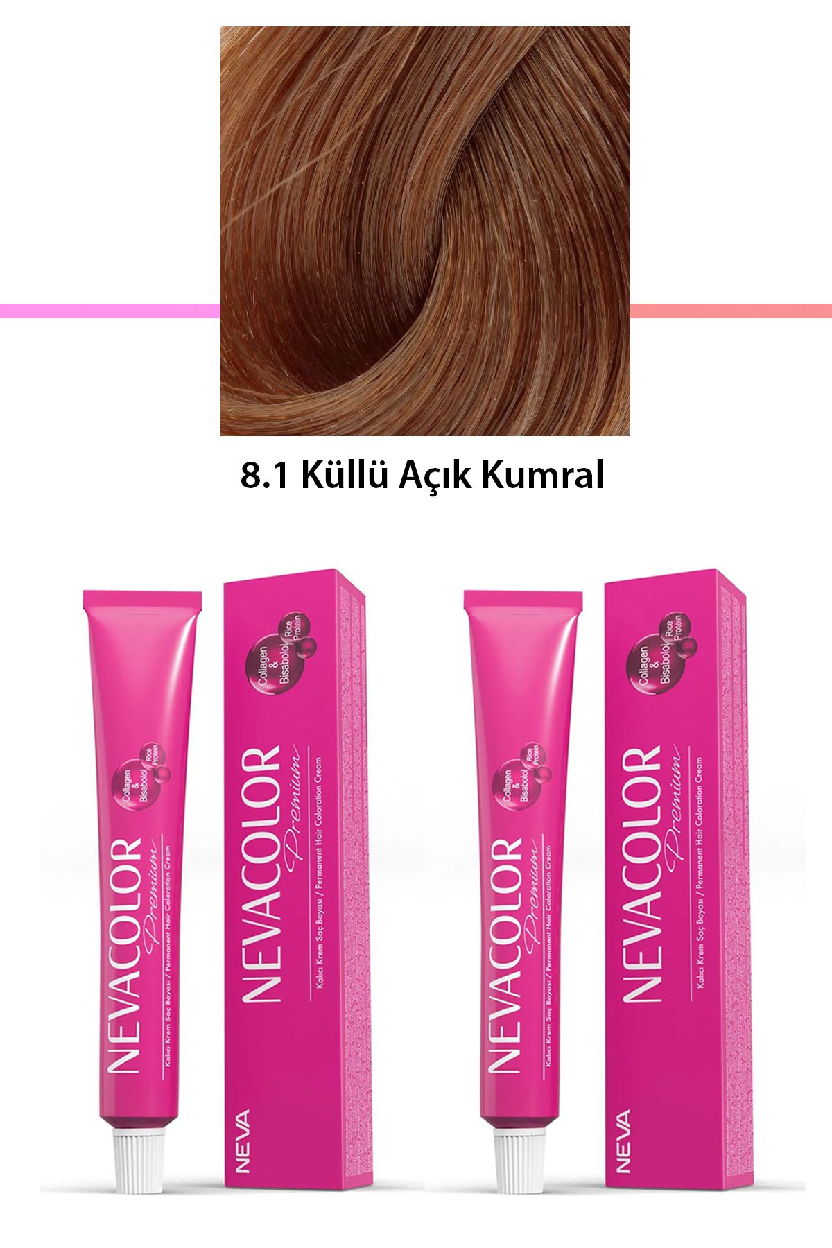 karadağsb 2 Li Set Premium 8.1 Küllü Açık Kumral - Kalıcı Krem Saç Boyası 2 X 50 G Tüp