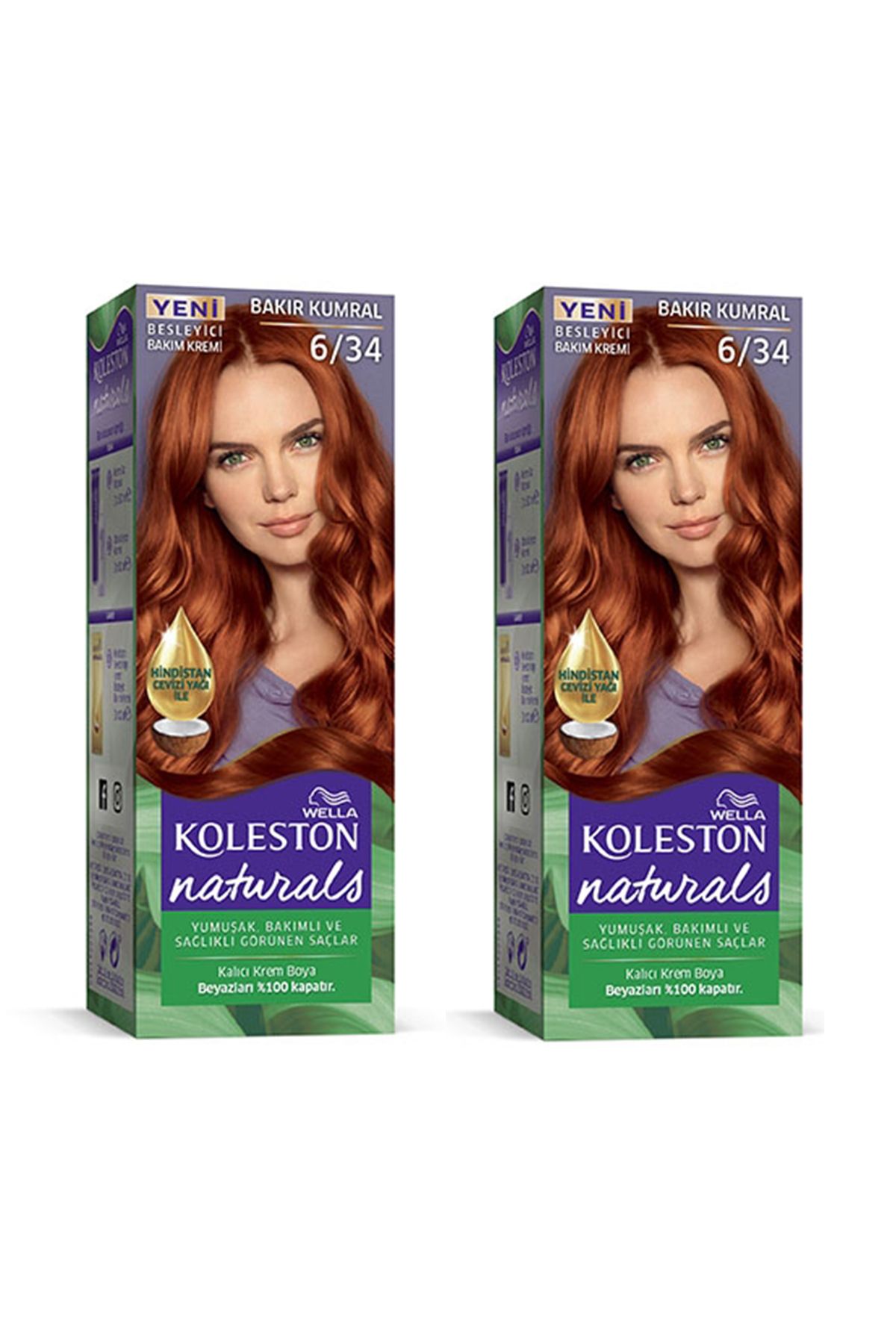 karadağsb Naturals Saç Boyası Bakır Kumral 6/34 2X Paket