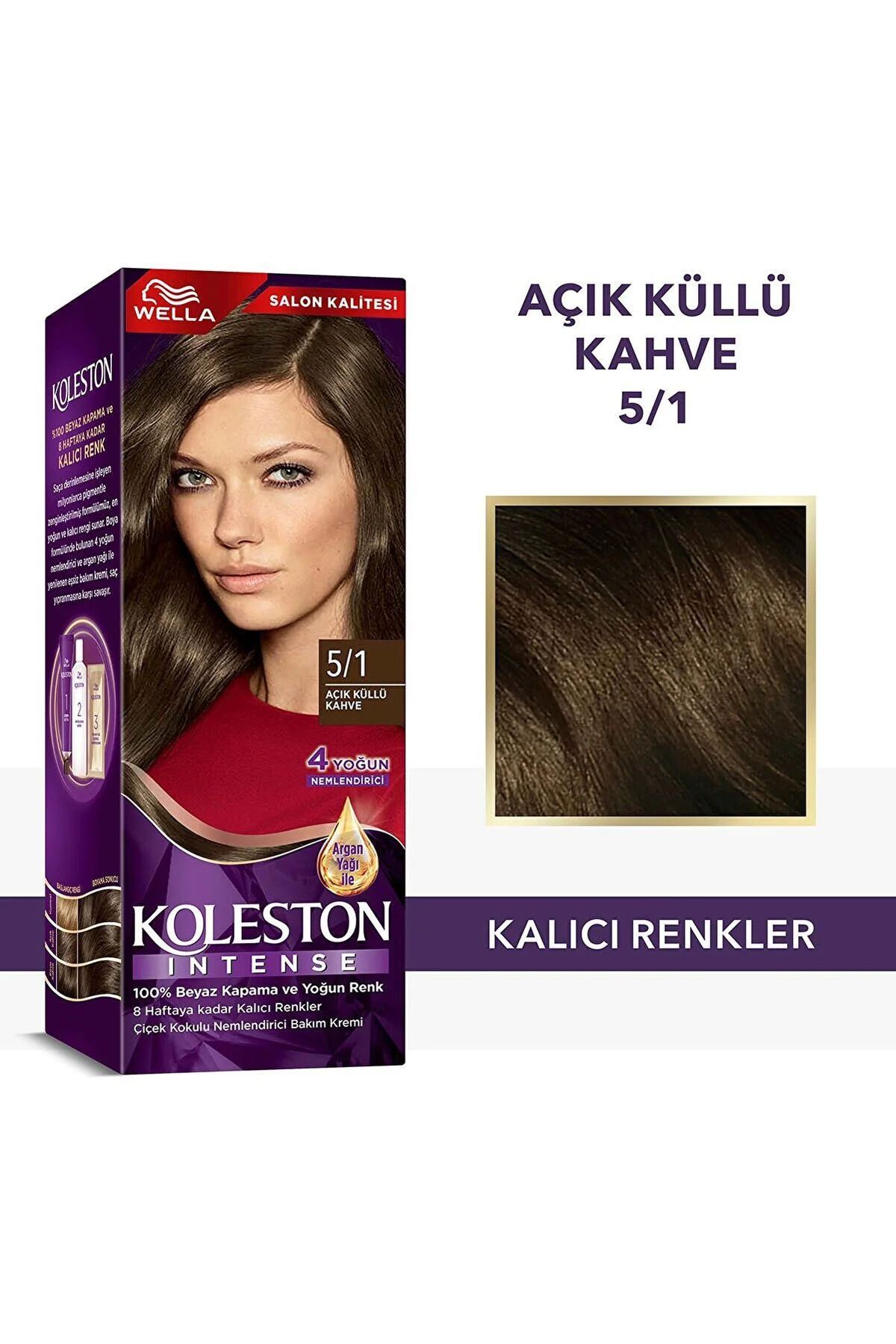 NETWORK ART Koleston Intense Saç Boyası 5/1 Ekstra Küllü Kahve - Salon Kalitesi