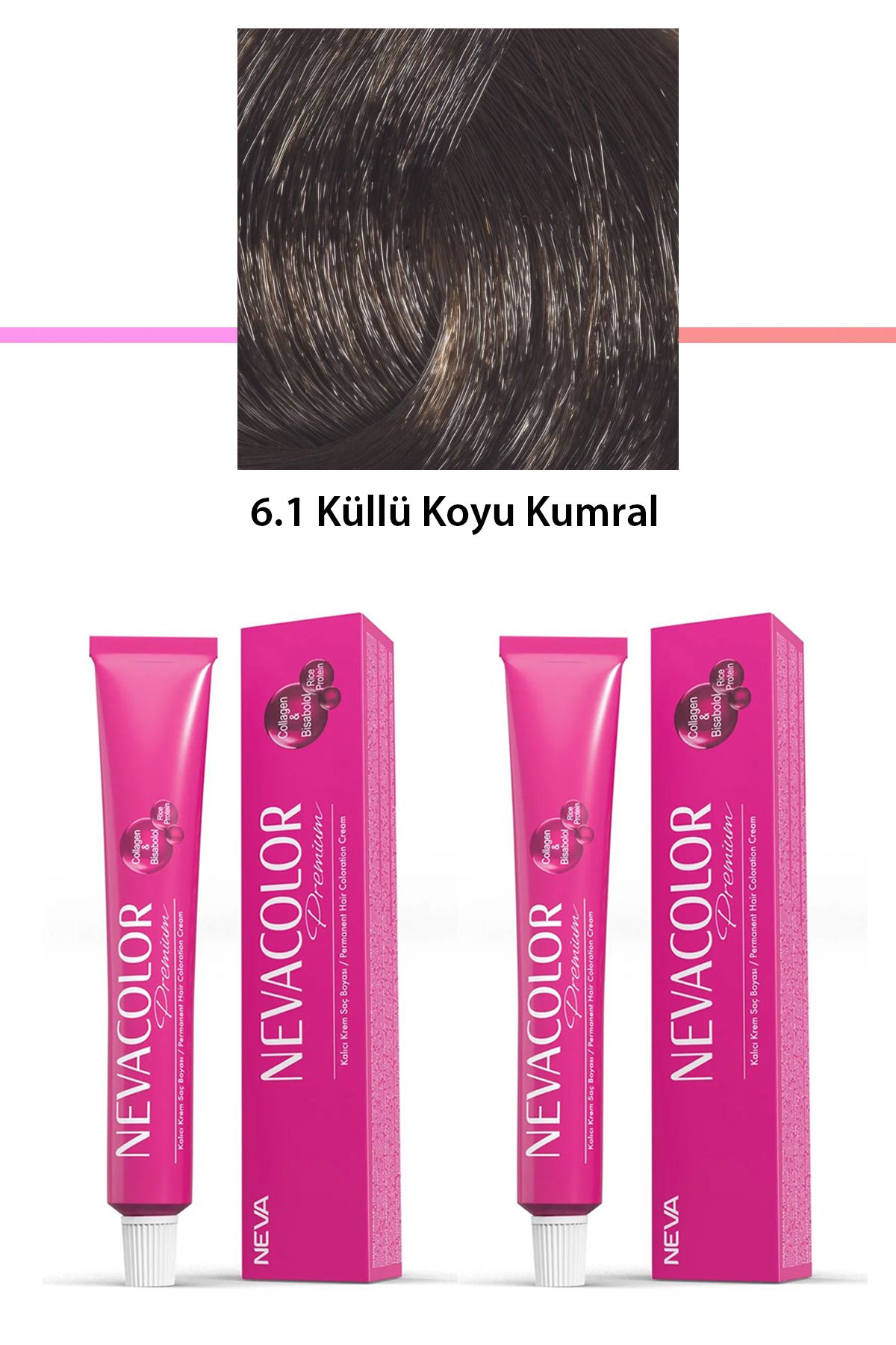 NETWORK ART 2 li Set Premium 6.1 Küllü Koyu Kumral - Kalıcı Krem Saç Boyası 2 X 50 g Tüp